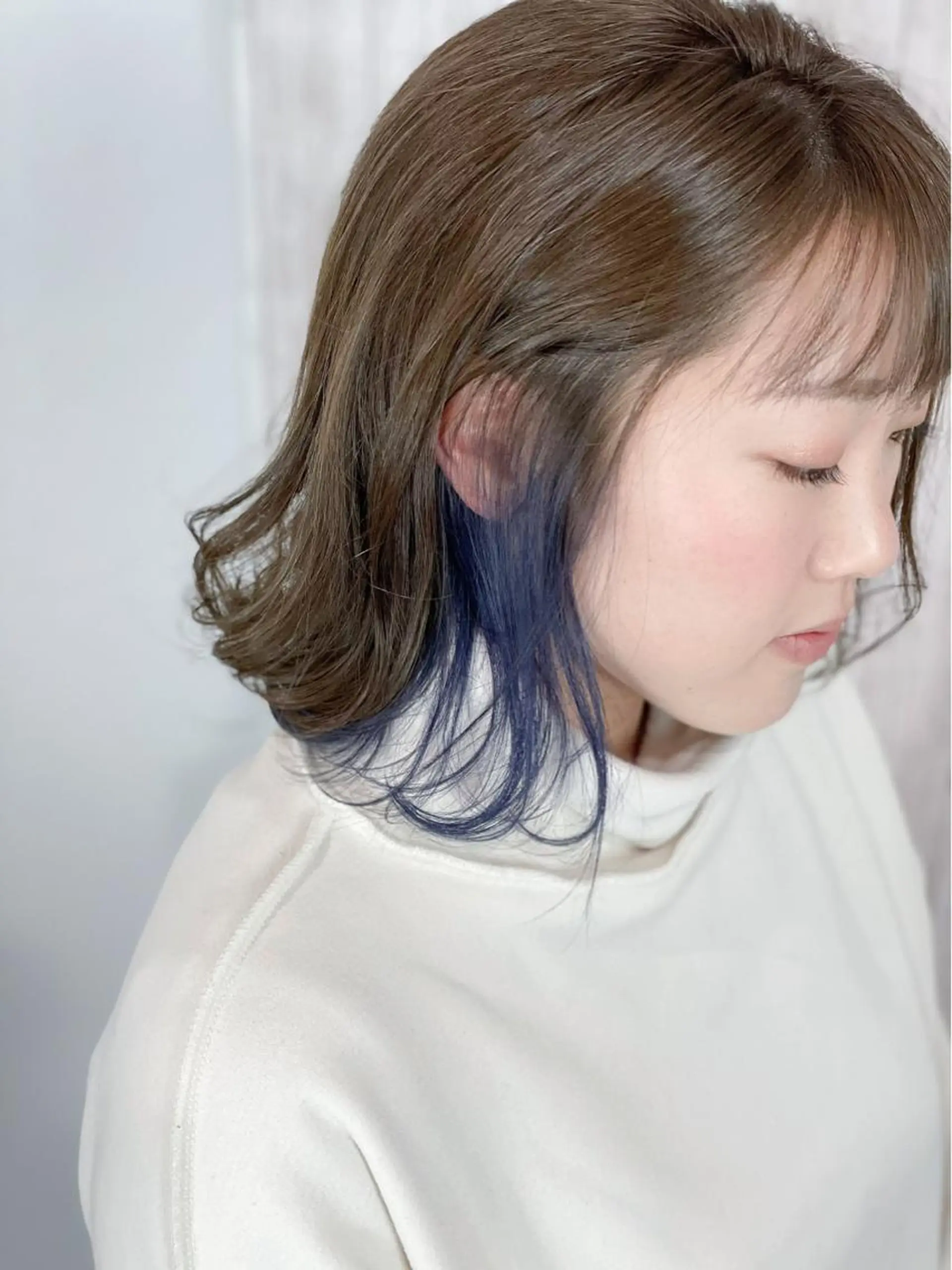 ミディアム カット ヘアカラー トリートメント 石沢 知康のヘアスタイル