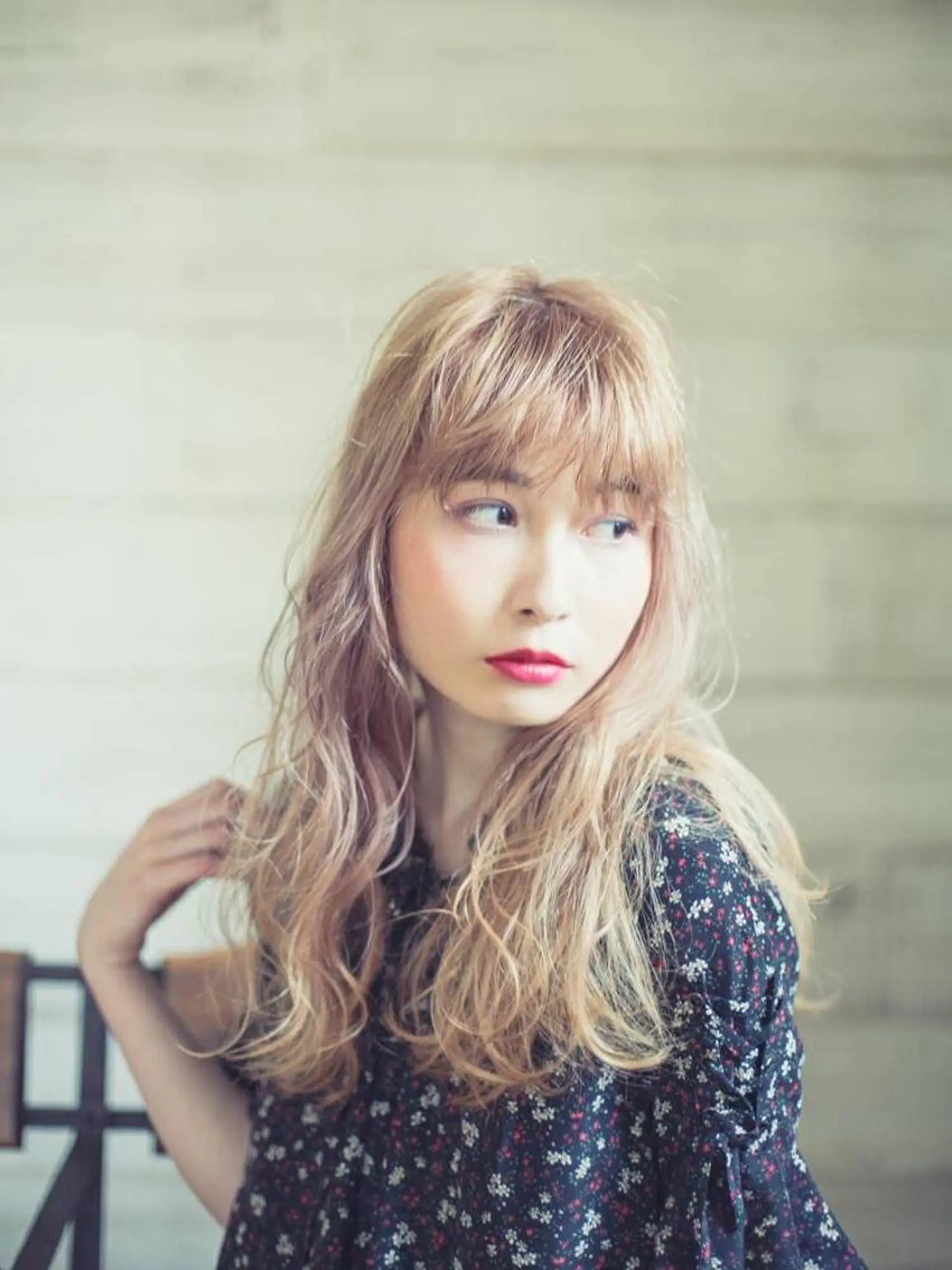 ロング カラー ベージュカラー ミルクティーベージュ カット ヘアカラー まつ毛パーマ/カット ☆シミズ☆のヘアスタイル