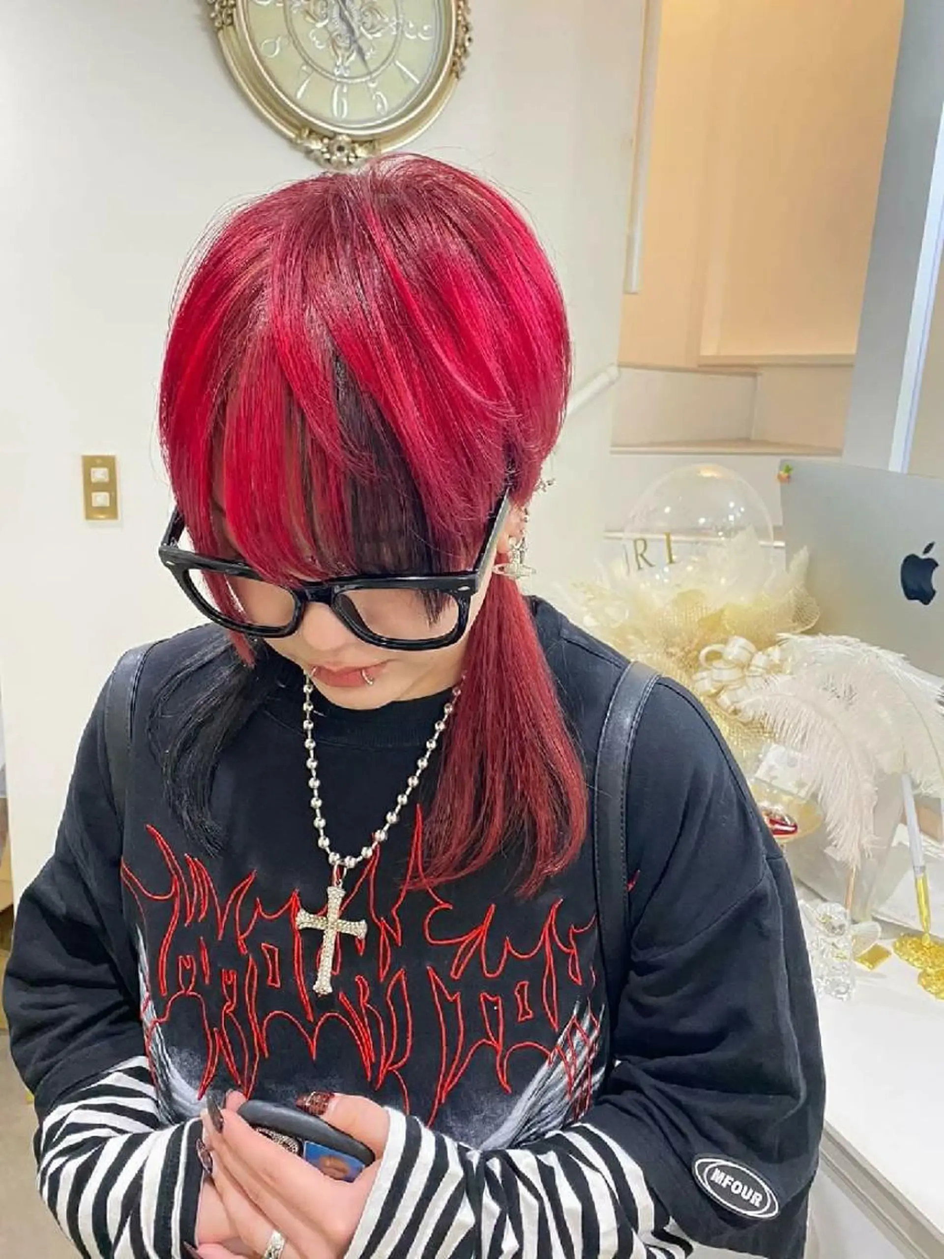 セミロング エクステ ORIKA 美容室のヘアスタイル