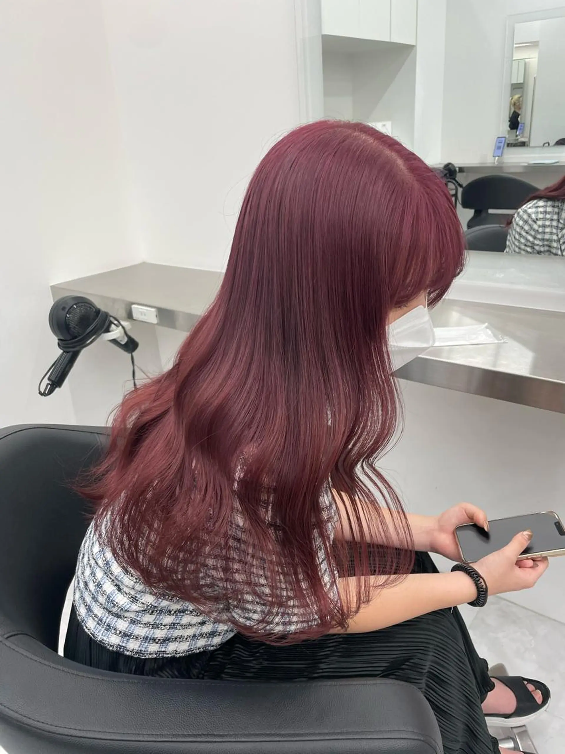 ロング カラー ラベンダーカラー ピンクカラー ピンクラベンダー ヘアカラー トリートメント Wカラー/暖色/べ ージュりく©︎🐝のヘアスタイル