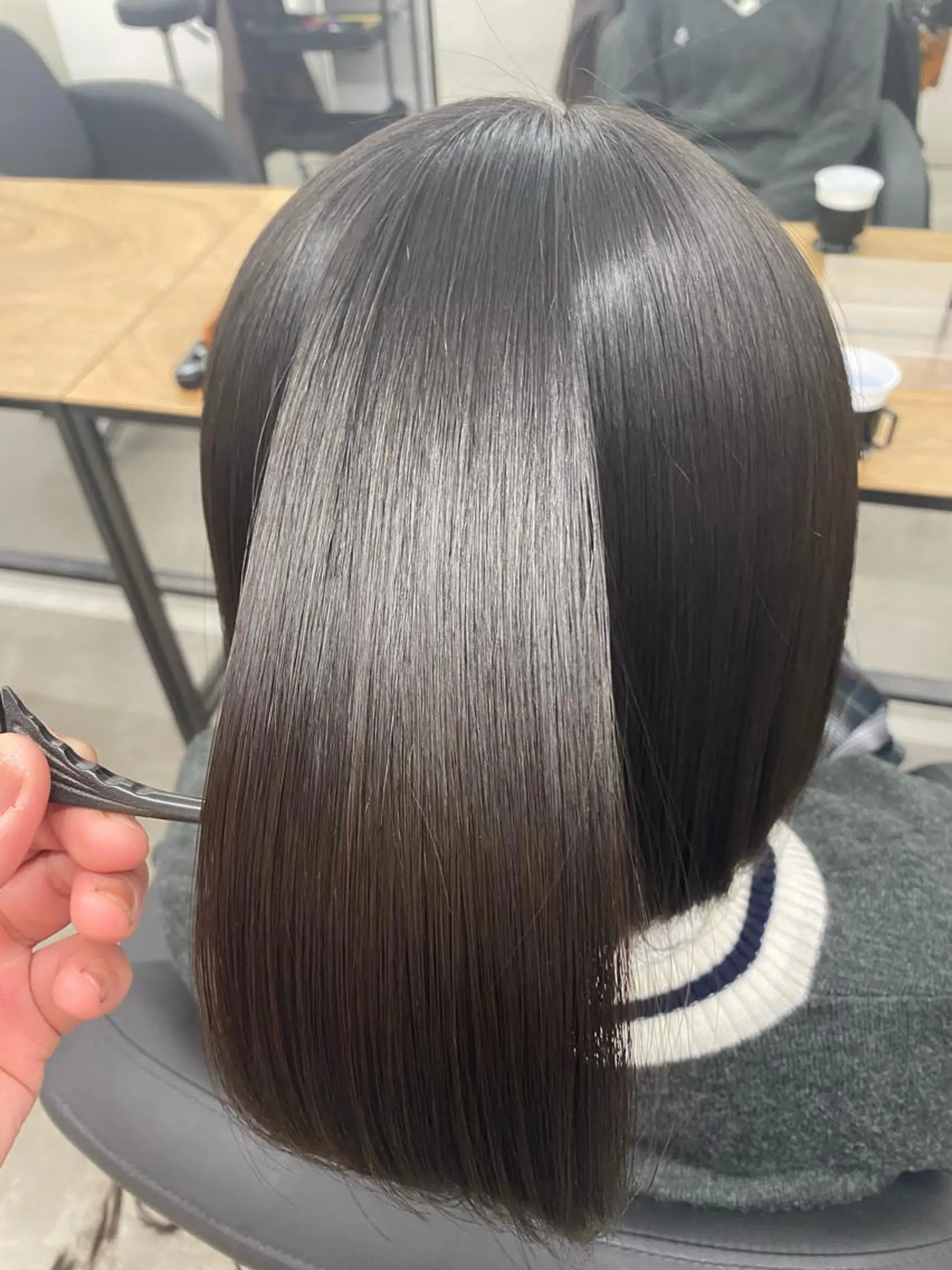 ミディアム カット 縮毛矯正 髪質改善/艶髪 ミトモリシュウトのヘアスタイル