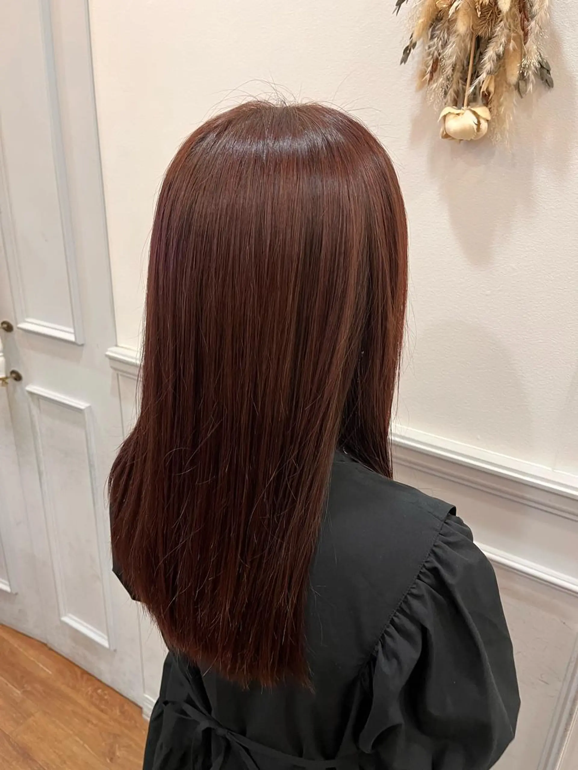 ロング カラー ピンクカラー バイオレットカラー ヘアカラー トリートメント よしだ しおりのヘアスタイル