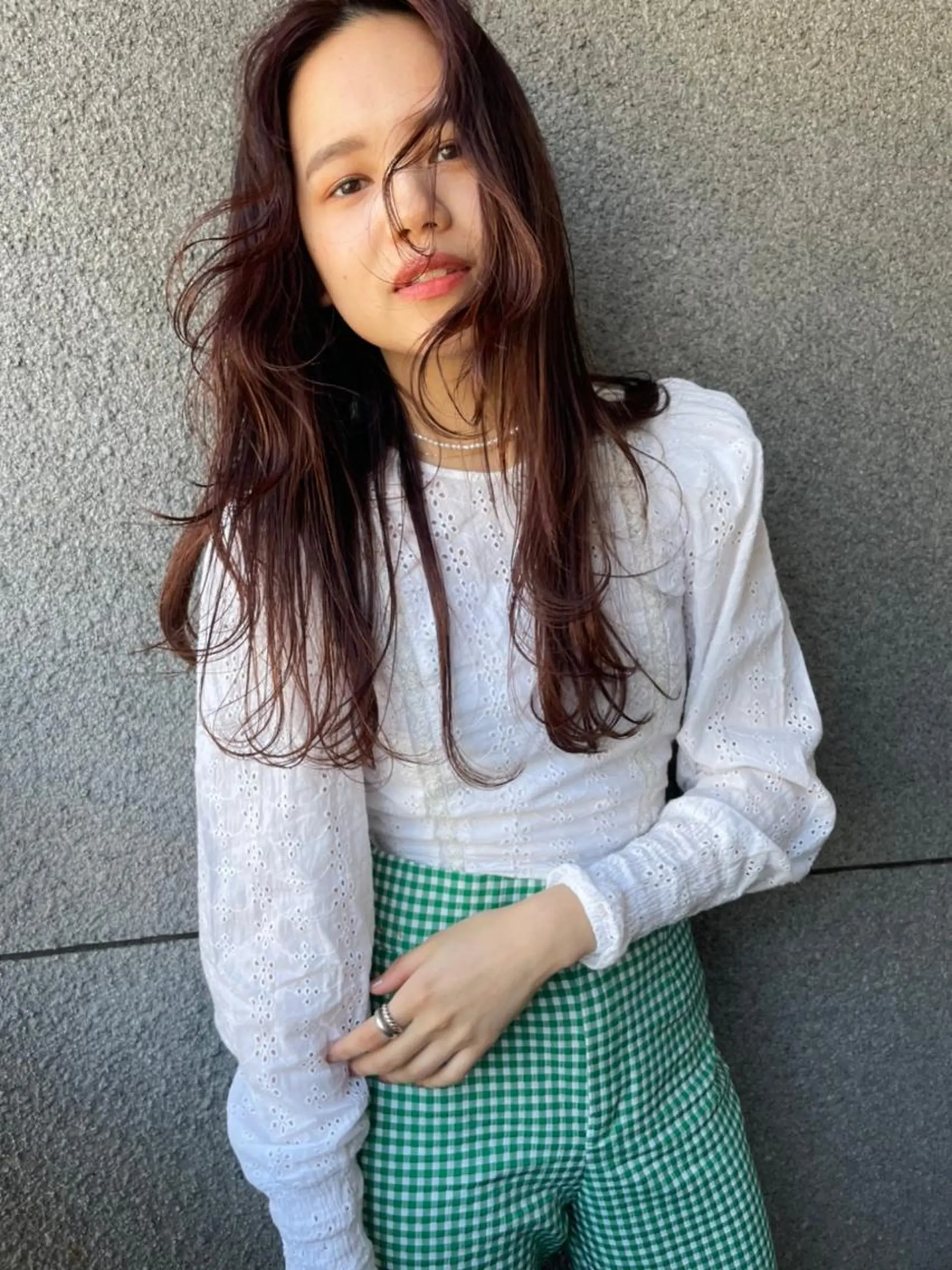 ミディアム カラー パーマ ミディアムパーマ アクアカラー ダブルカラー グラデーションカラー ハイライトカラー 💈Chlom💈_ 公式_NewOpenのヘアスタイル