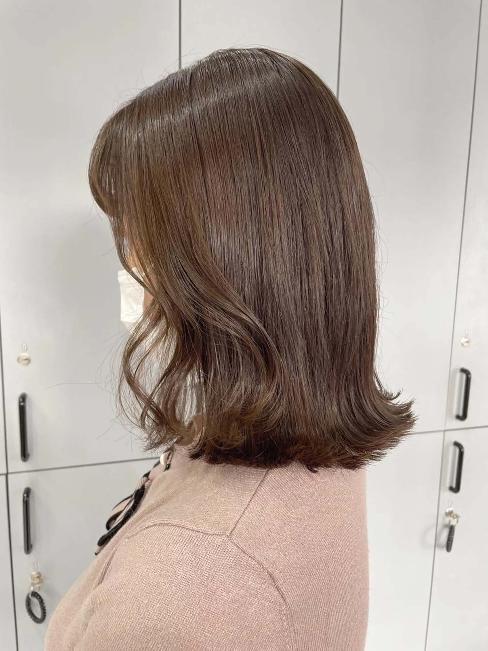 ミディアム カラー ブラウンカラー 韓国風ヘア カット ヘアカラー 狩野 羅夢のヘアスタイル