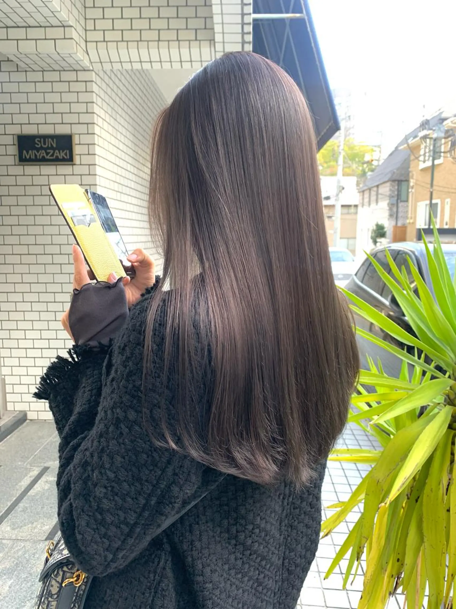 ロング カラー アクアカラー 髪質改善 トリートメント 柔らかブラウン/顔周 りレイヤー♡ユウシのヘアスタイル