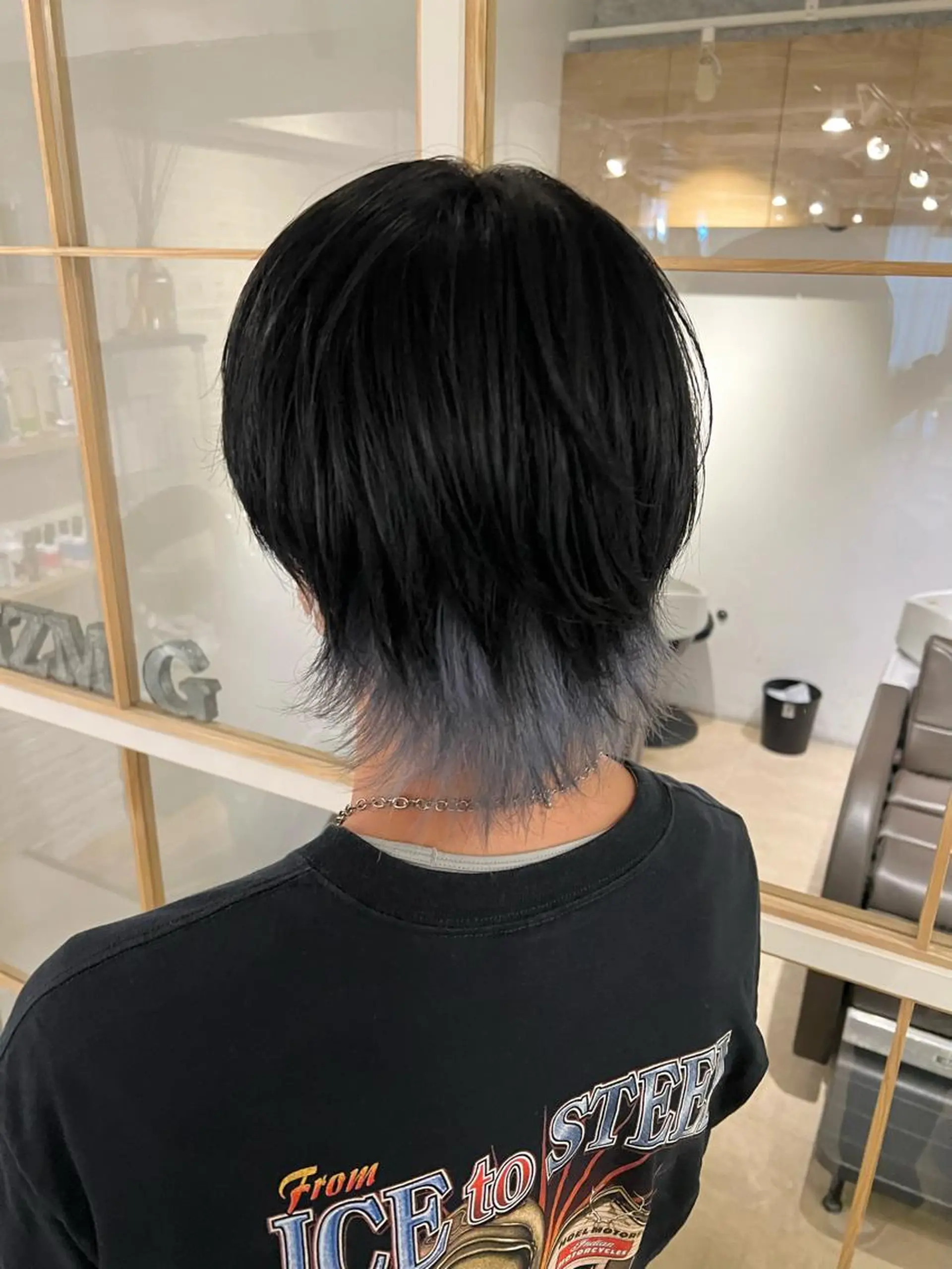 カラー メンズ メンズウルフカット シルバー ウルフカット nailist mana𖤐´-のネイルデザイン