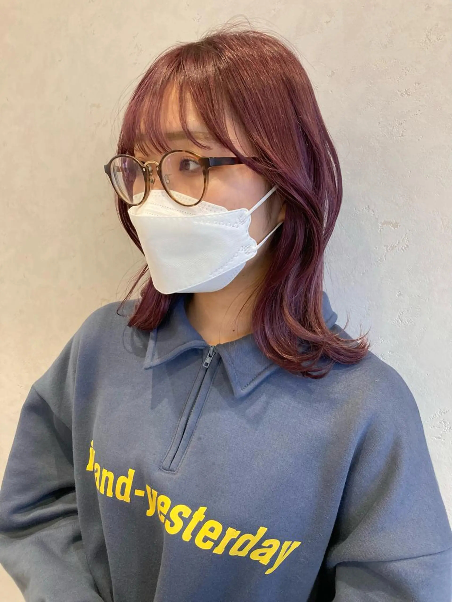 ミディアム カラー nono/パーマ /顔まわりカット🐈のヘアスタイル