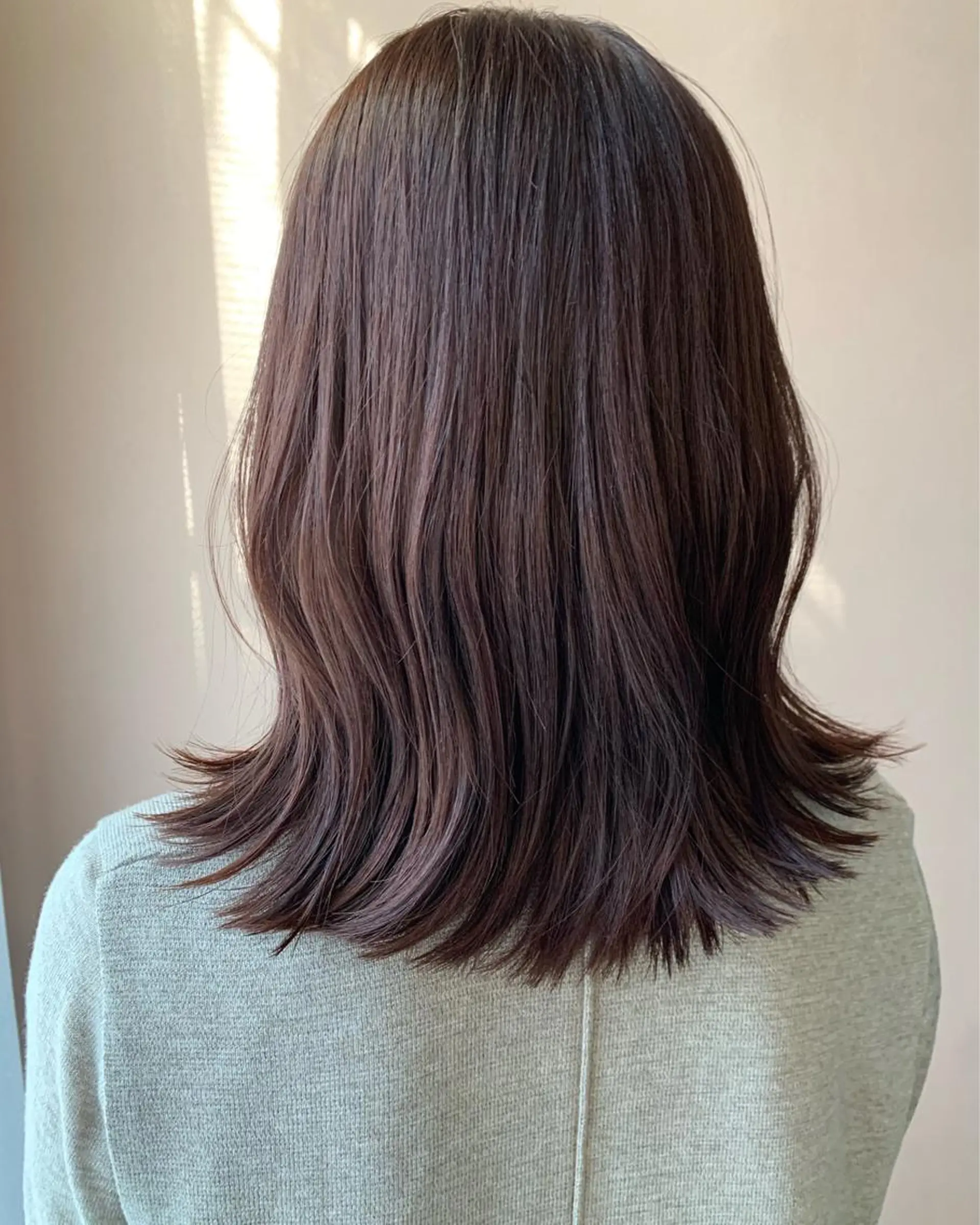 セミロング カラー ブラウンカラー ピンクカラー ピンクブラウン hub hair レイヤー/透明感のヘアスタイル