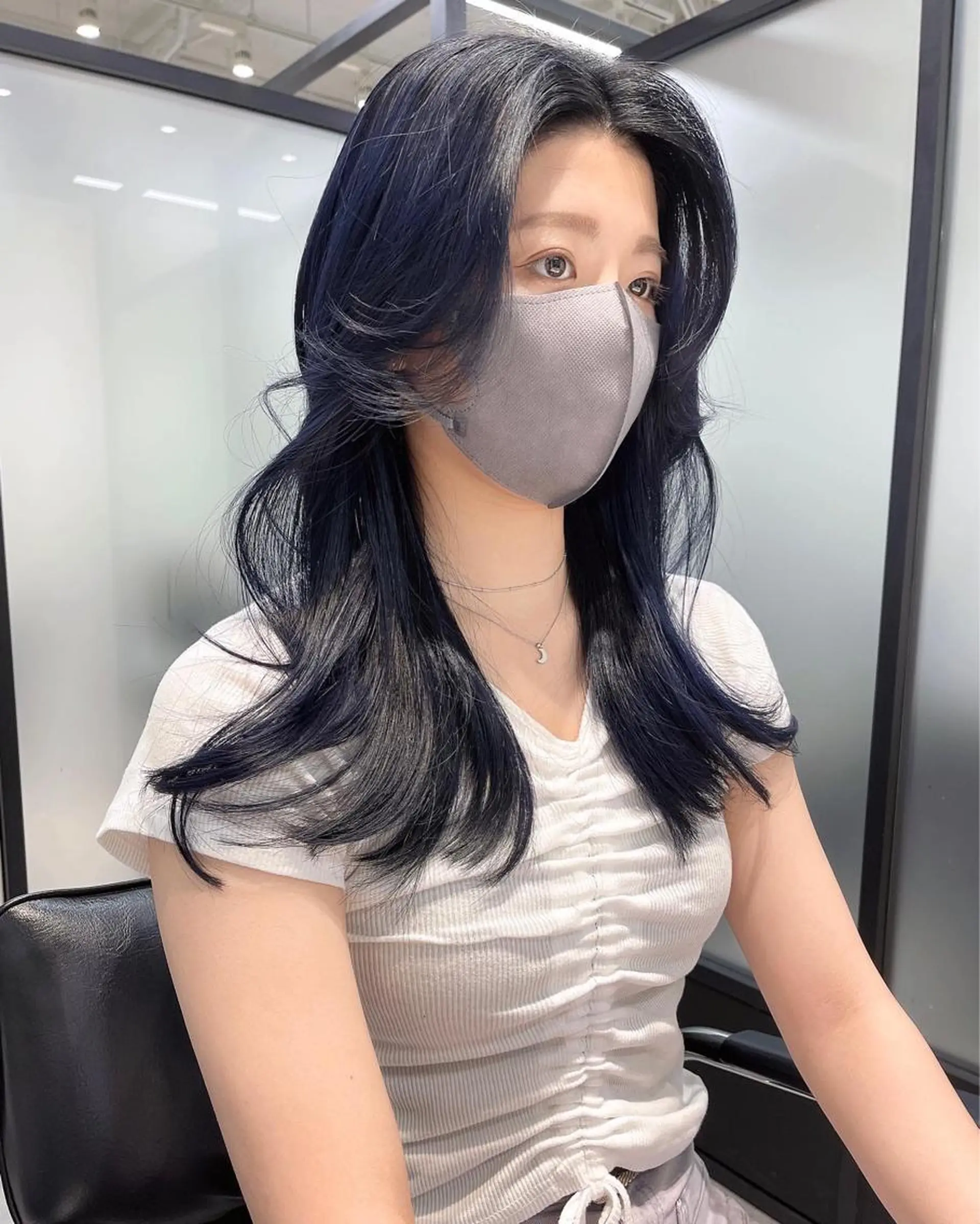 ロング カット ヘアカラー トリートメント 韓国レイヤーカット 髪質改善▫️水野有真のヘアスタイル