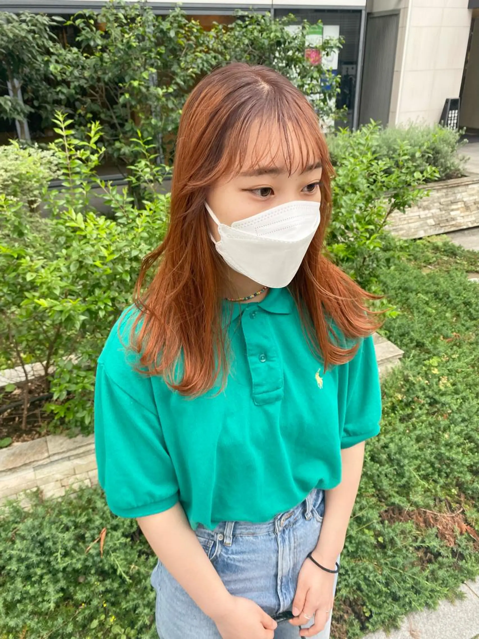 セミロング デザインカラー/ボブ ブリーチカラー/ユリのヘアスタイル