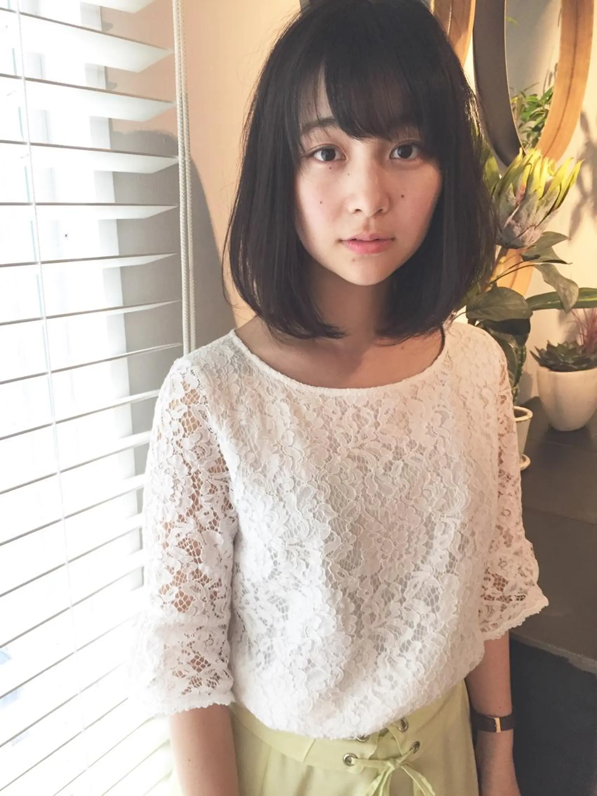 ミディアム パーマ カット 縮毛矯正 トリートメント 大西 直人のヘアスタイル