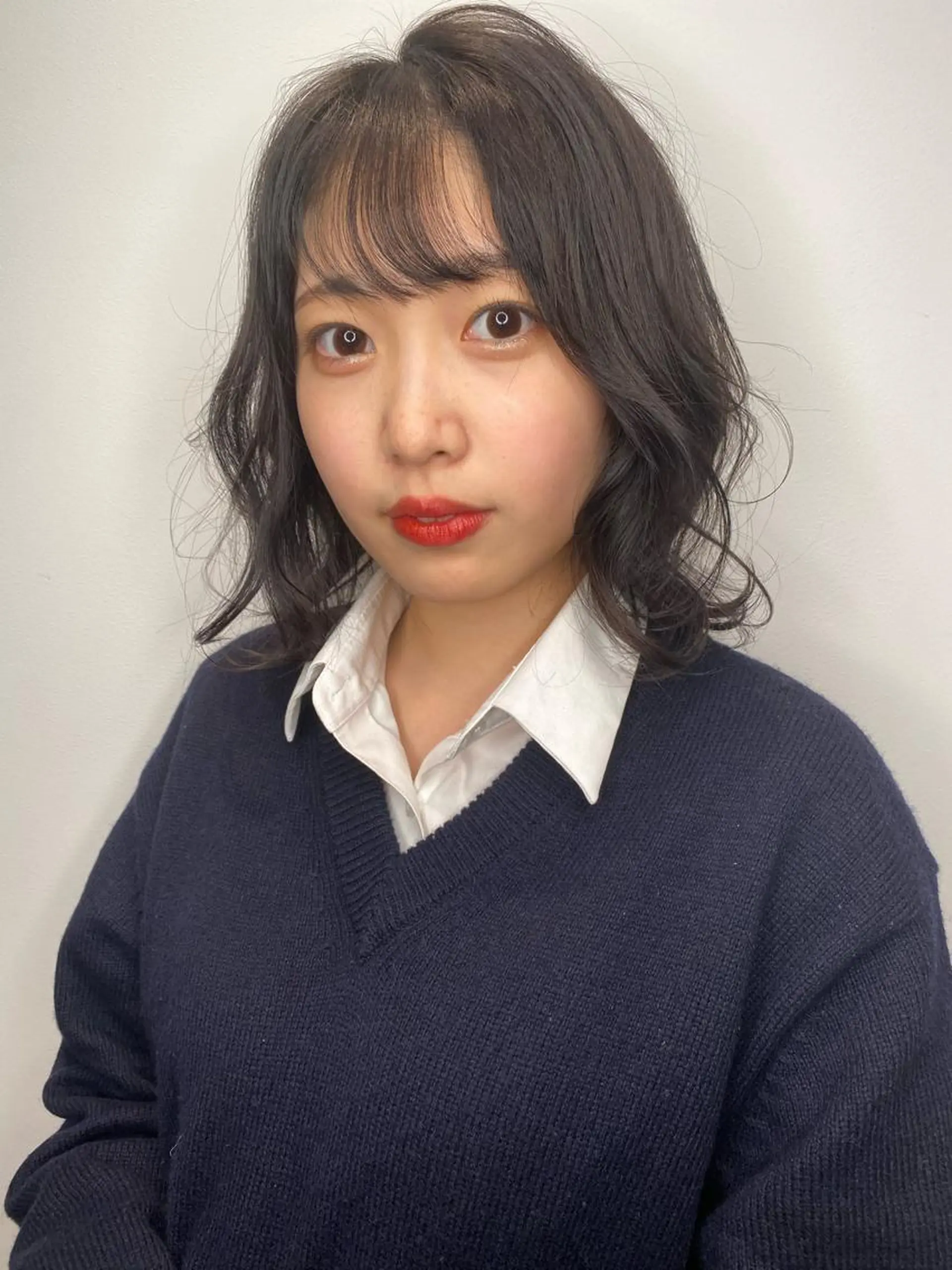 ミディアム デザインカラーウルフ 宙也のヘアスタイル