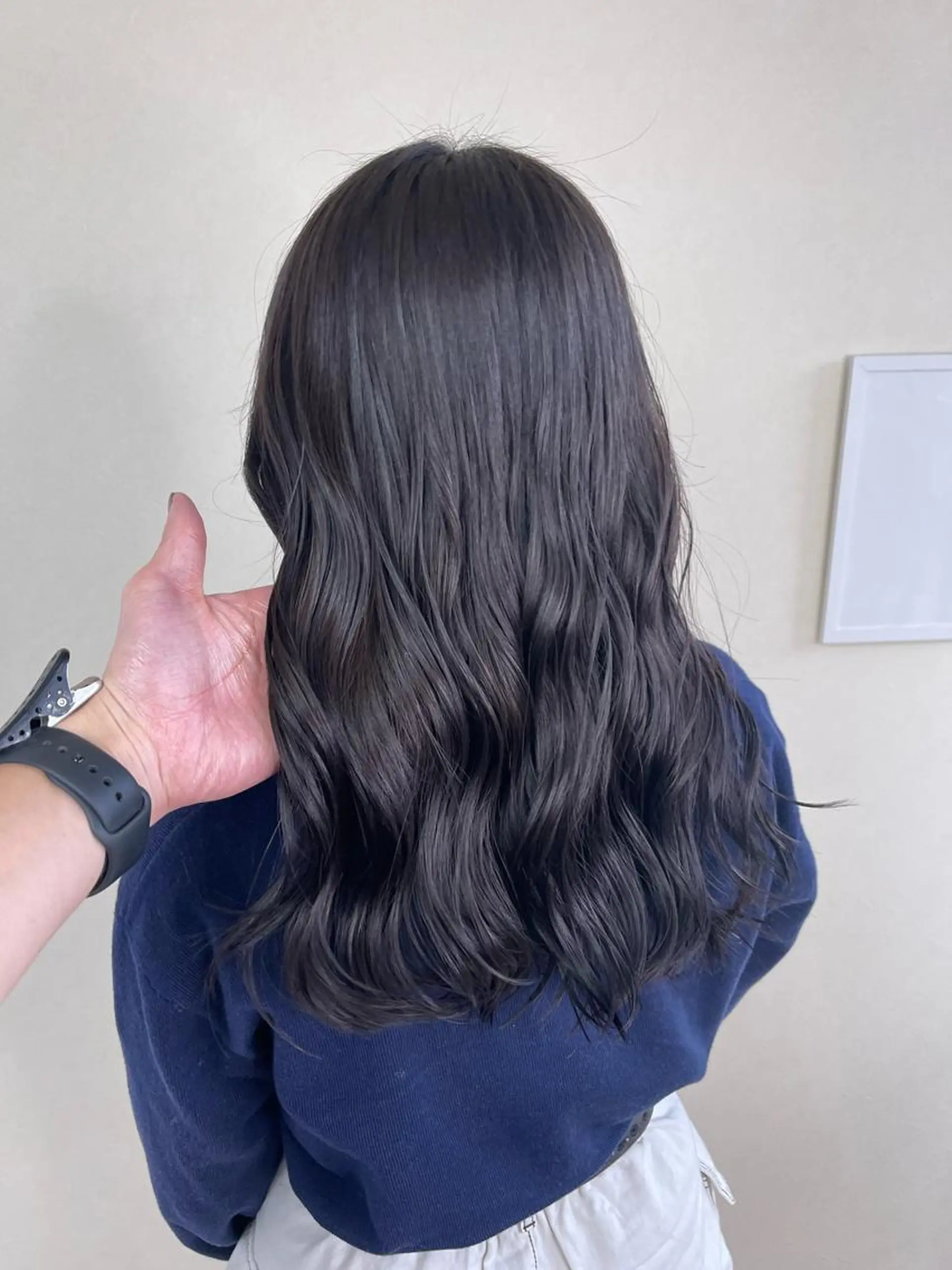 ロング カラー グレージュ ラベンダーカラー ラベンダーグレージュ ラベンダーグレー ハイライトカラー✨ グレージュ✨鎌倉光洋のヘアスタイル