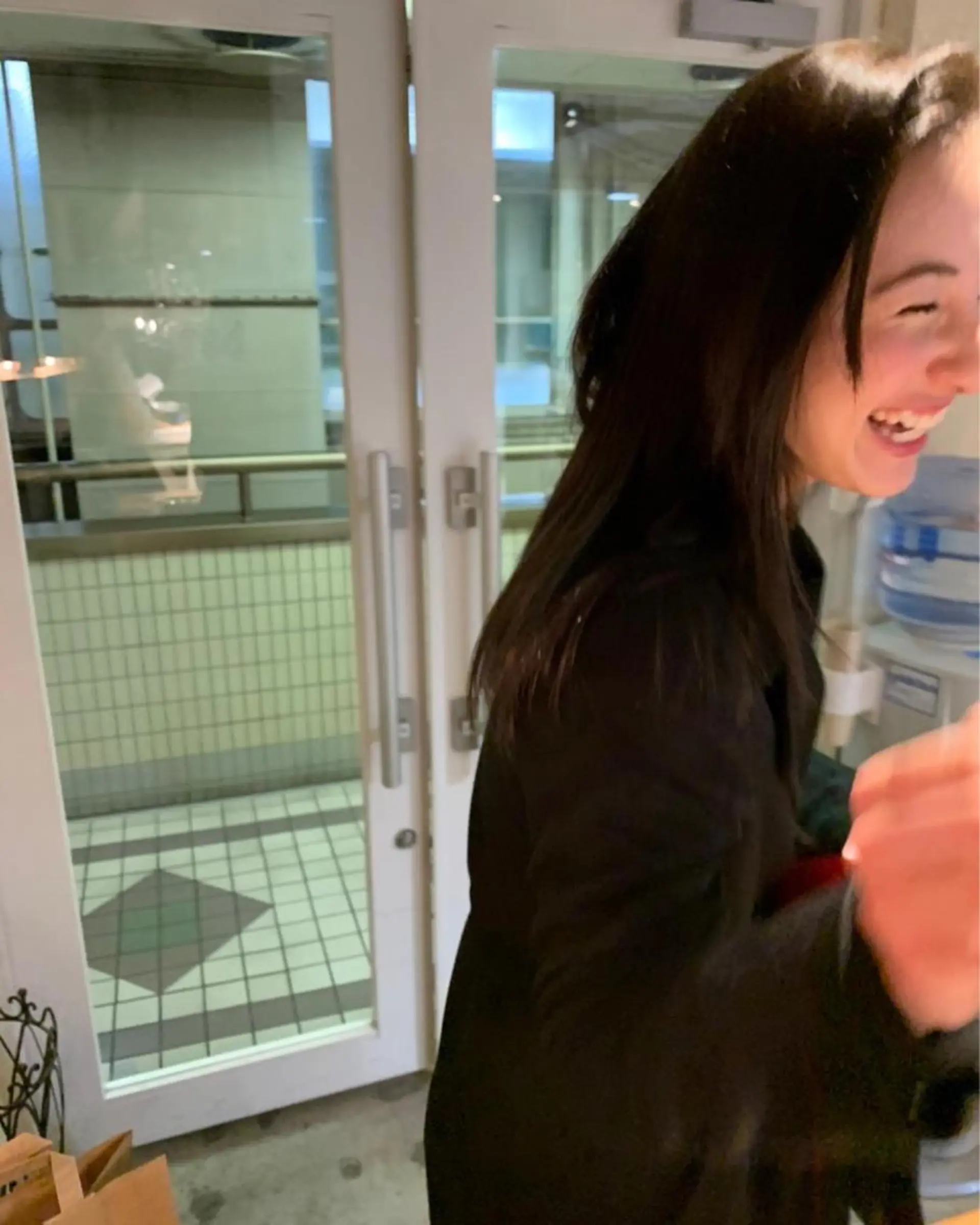 ミディアム カラー グレージュ パーマ美容師 hanaのヘアスタイル