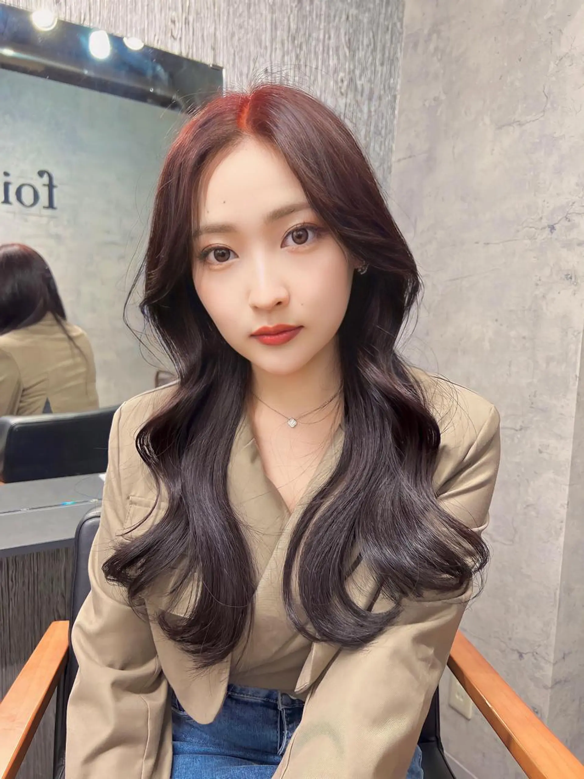 ロング カラー カット ヘアカラー トリートメント 韓国レイヤー/ 顔周り💕田中将吾のヘアスタイル