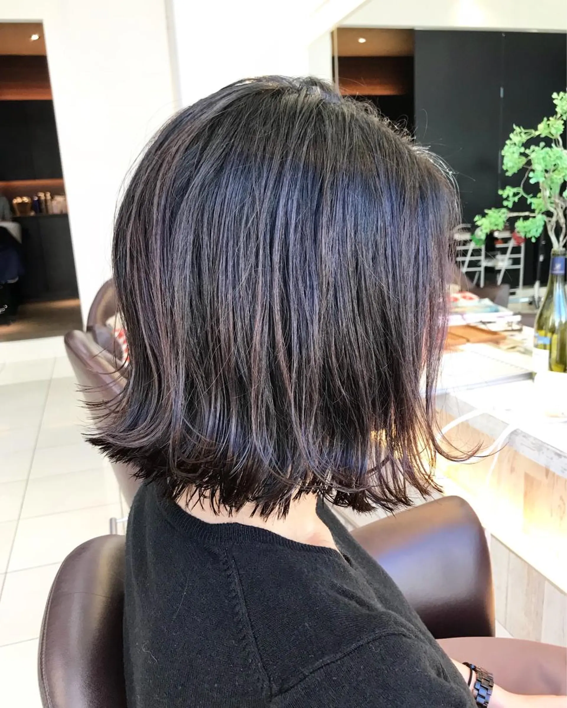 ミディアム ボブ 外ハネヘア カット トリートメント Life salon SAKURAのヘアスタイル