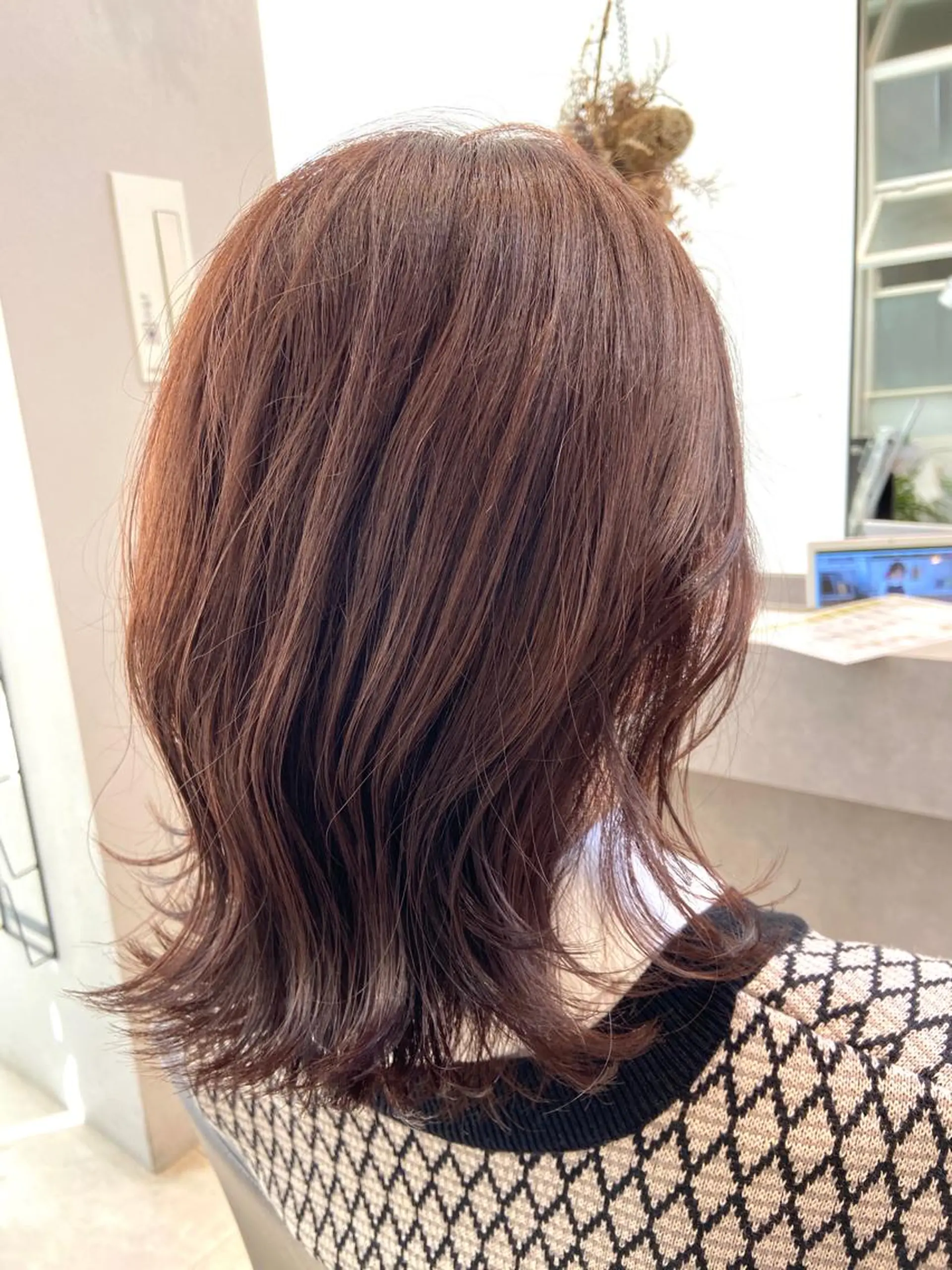 ミディアム カット ヘアカラー 髪質改善/森ノ宮/ 美容室/店長杉山慶尚のヘアスタイル