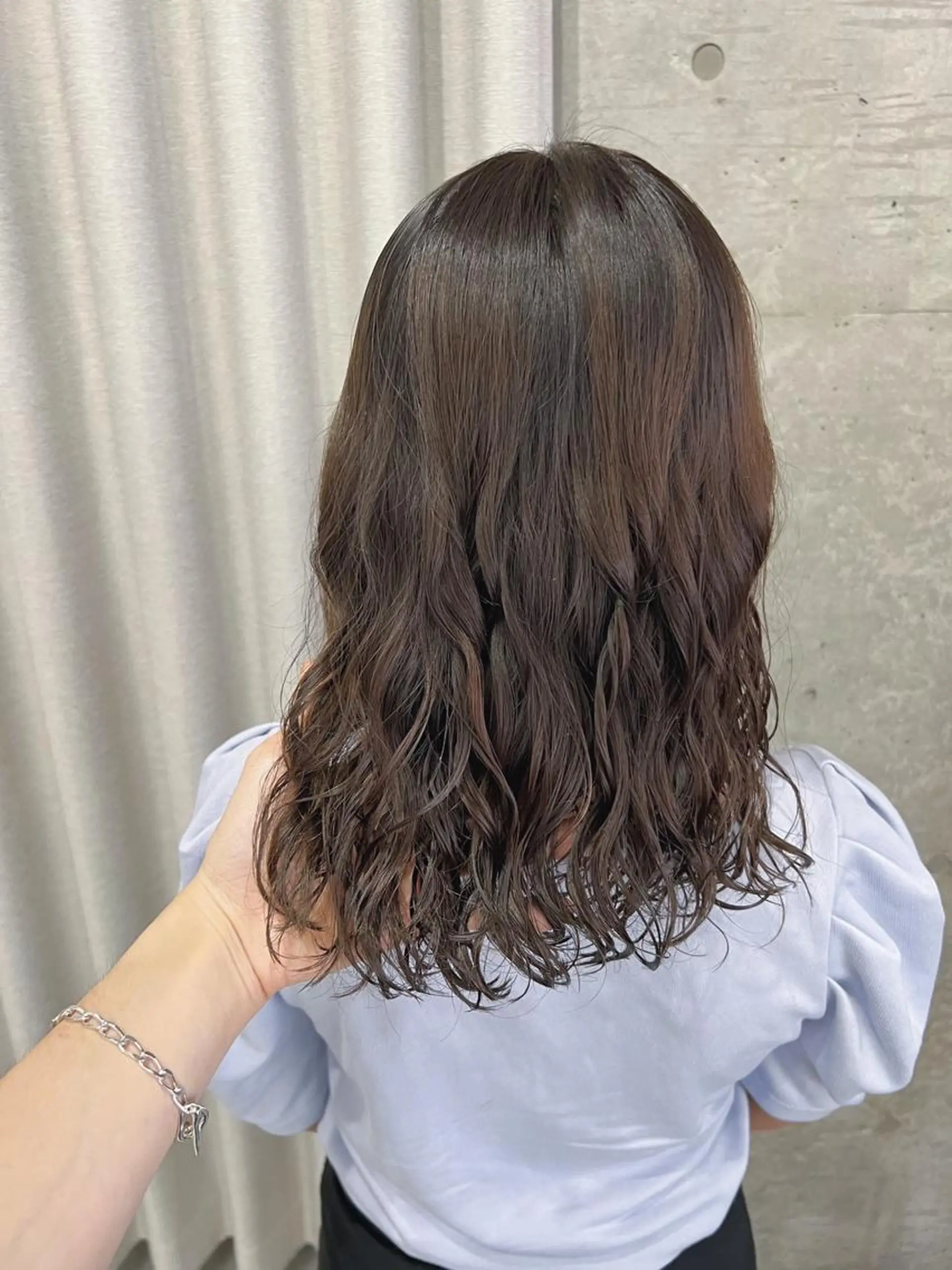 ミディアム パーマ ボブパーマコテ巻き風 パーマNo1深江秀平のヘアスタイル