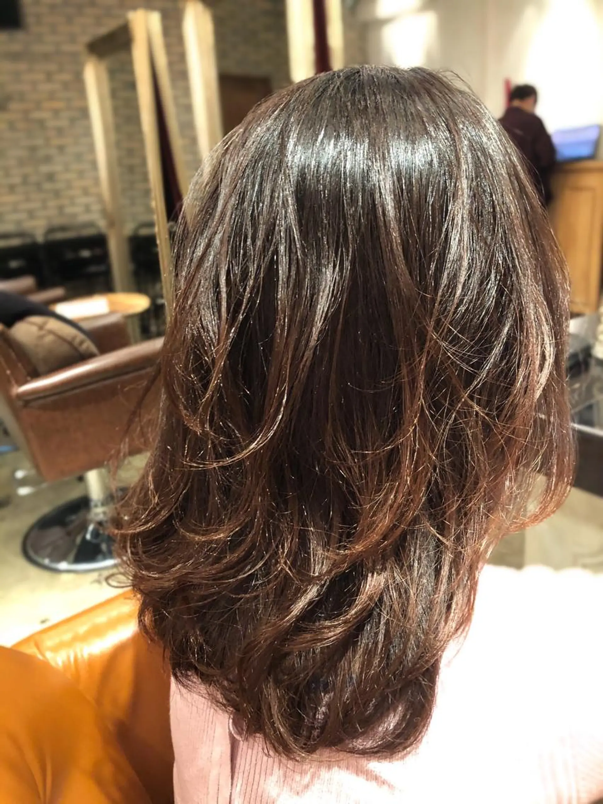 セミロング レイヤーカット カット 縮毛矯正 トリートメント 韓国風カット/ 髪質改善 黒崎のヘアスタイル