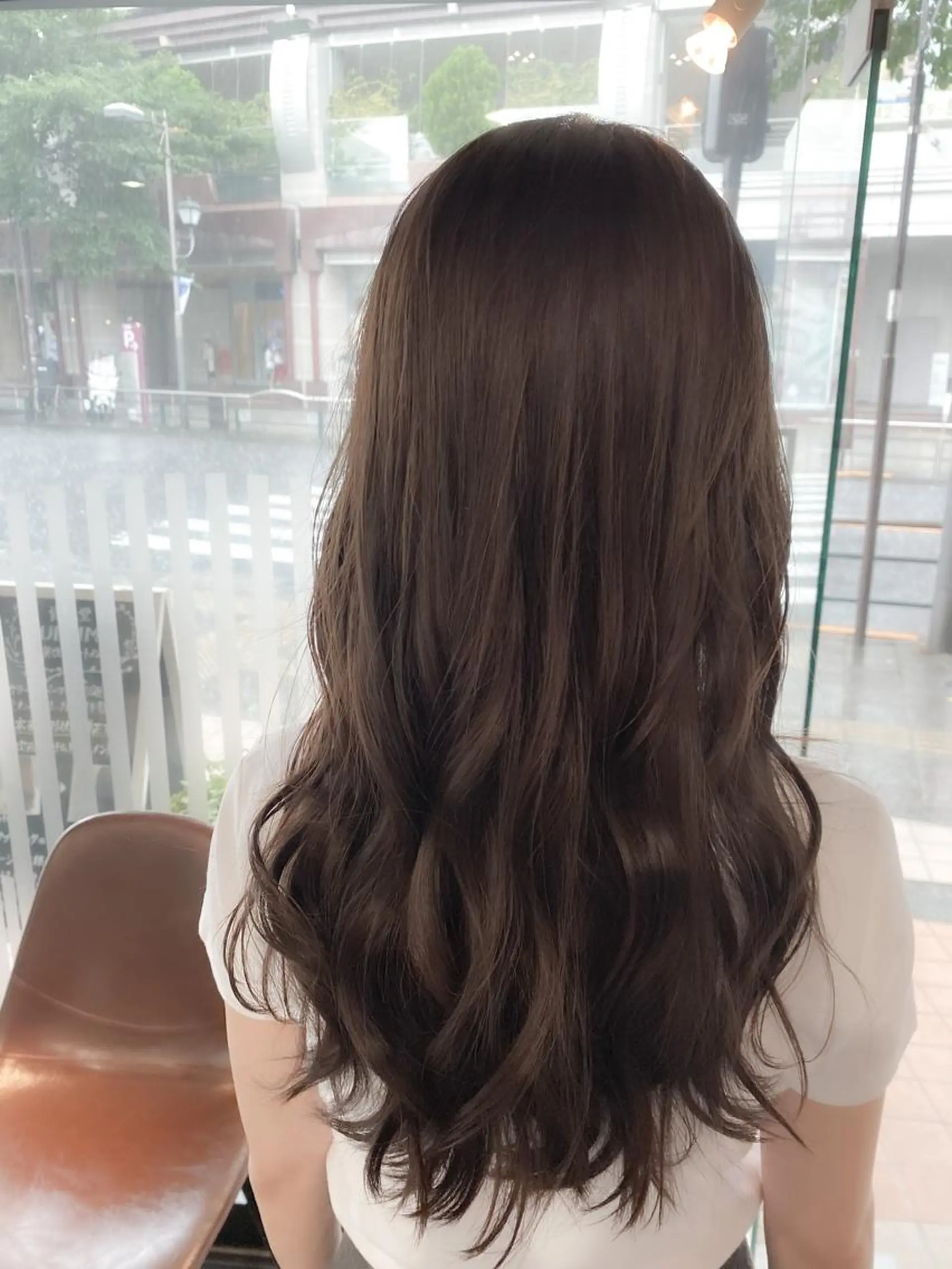 セミロング カラー ショコラグレージュ グレージュ 髪質改善 ヨシンモリ 韓国風ヘア ヘアカラー トリートメント カラー専門美容師🫧 舘田千乃🫧のヘアスタイル