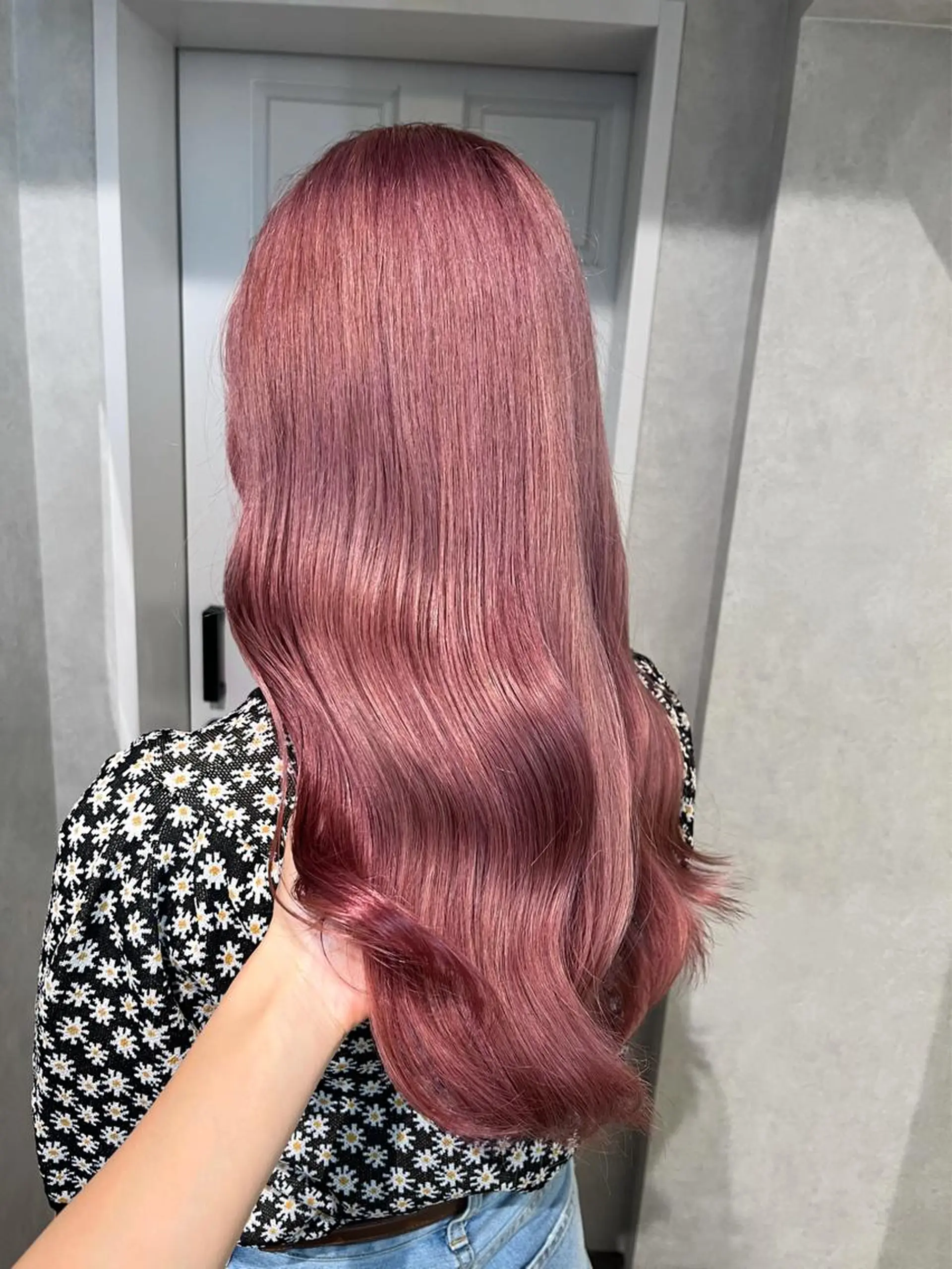 ロング カラー ピンクカラー ヘアセット🎀パーマ Tsubasaのヘアスタイル