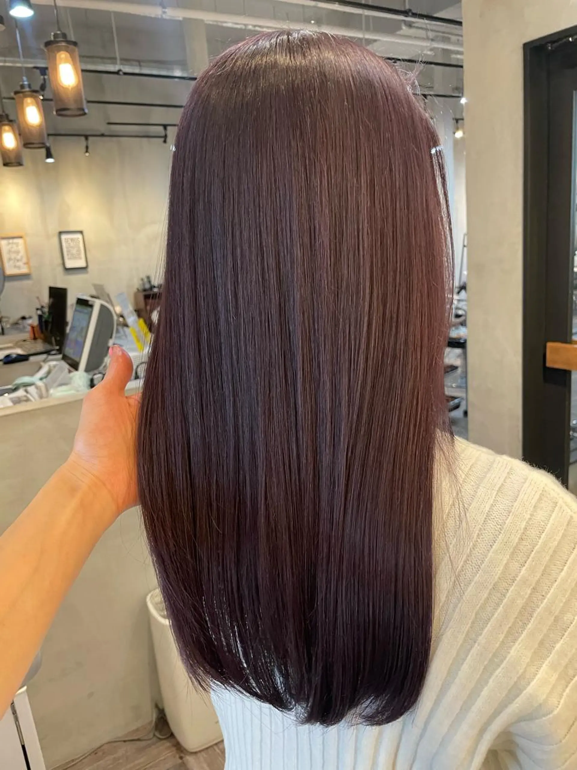 ロング パープルカラー トリートメント Riches by ENVY 西宮北口　リシェス バイ エンヴィー所属・SARA / 髪質改善/西宮北口のヘアスタイル