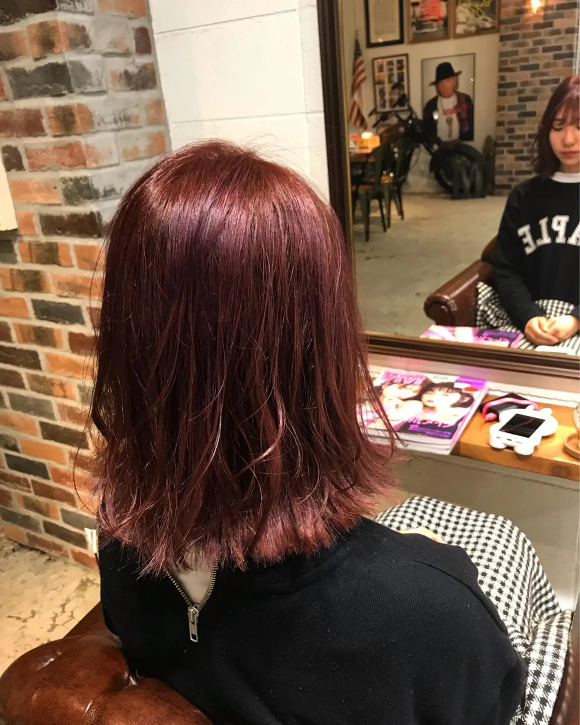 ミディアム カラー パーマ ヘアアレンジ メンズ キッズ ピンクカラー Forest. -髪質改善-のヘアスタイル