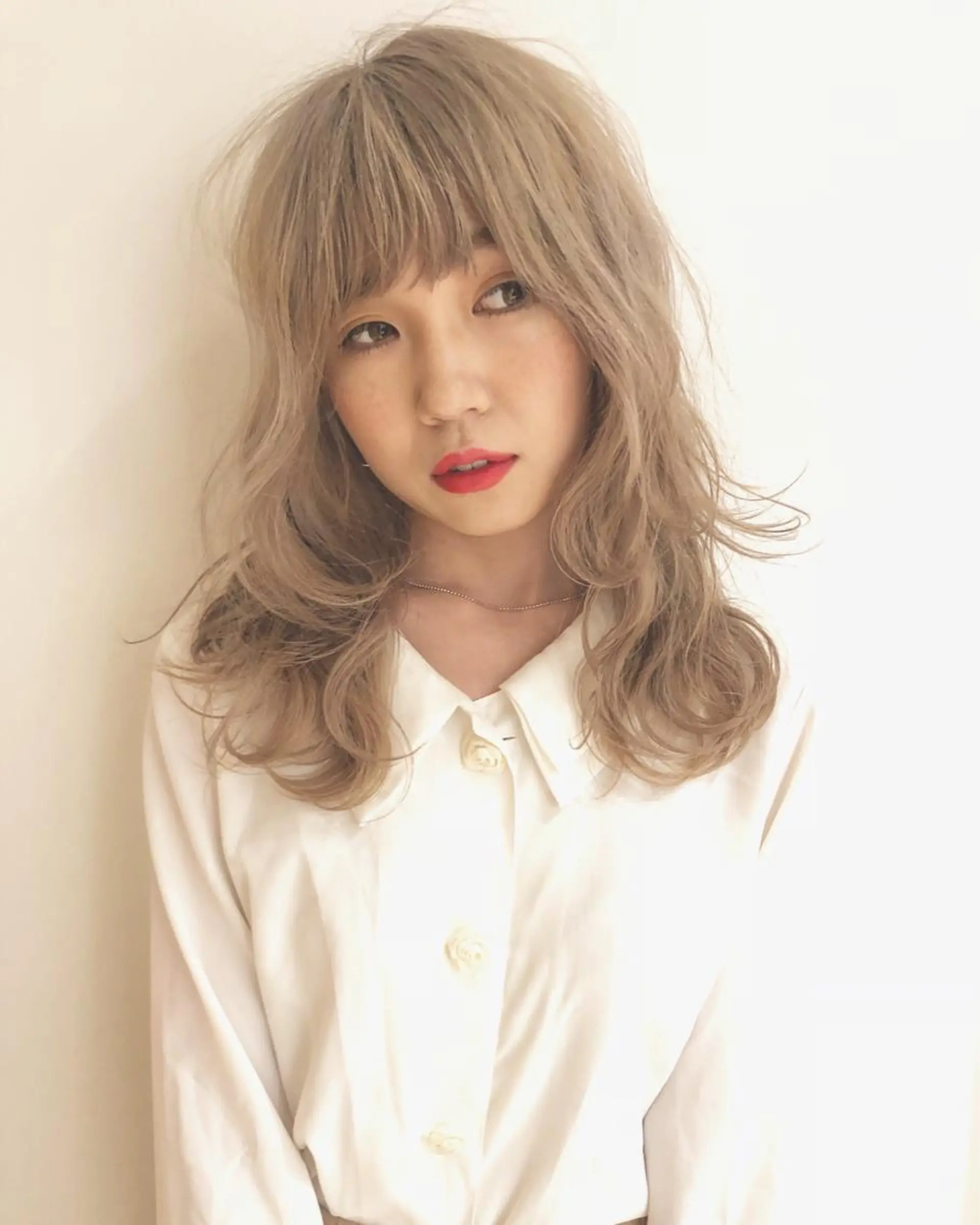 セミロング 店長/mao/ 前髪/顔周りカットのヘアスタイル