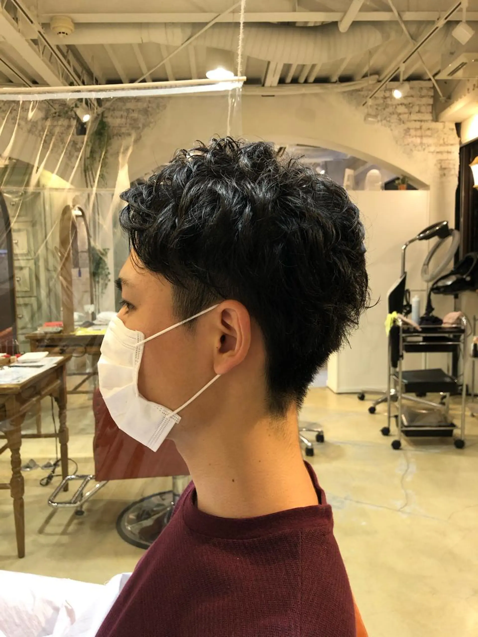 ショート パーマ メンズ ビジネス ツーブロック レイヤー/髪質改善 /YUUKI/船橋のヘアスタイル