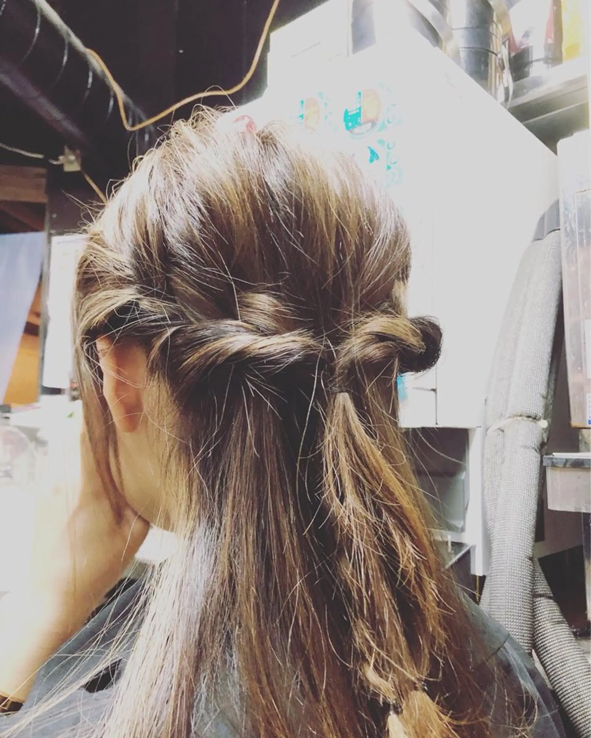 ミディアム カラー ヘアアレンジ 簡単アレンジ 期間限定無料カット まつきのヘアスタイル