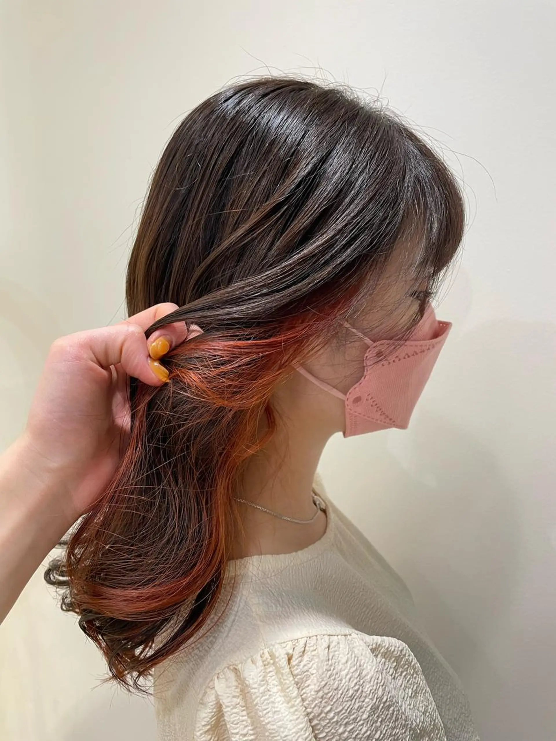 カラー ブリーチ/ハイトーン ピンク/ベージュ🎟のヘアスタイル