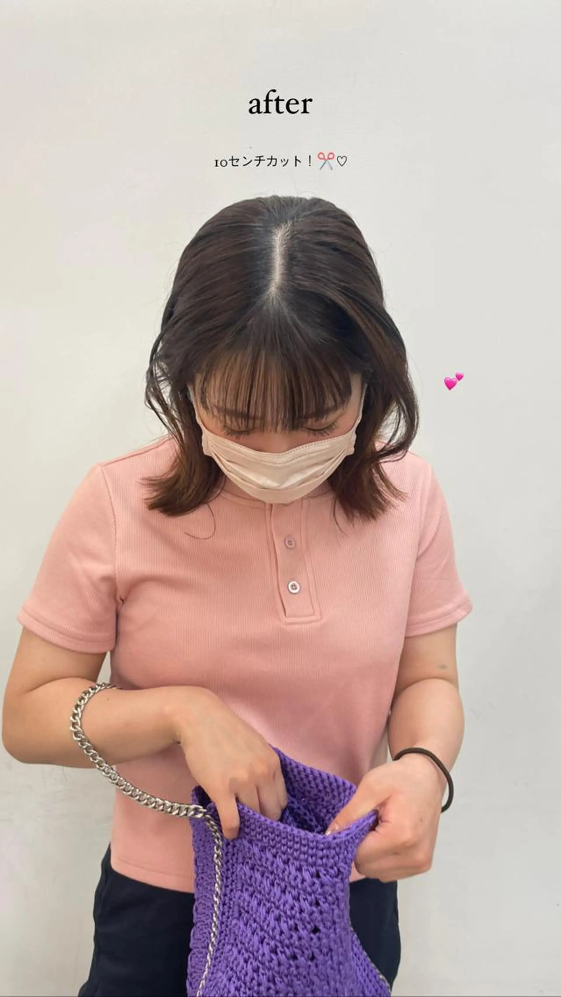 ミディアム 立野 莉央のヘアスタイル