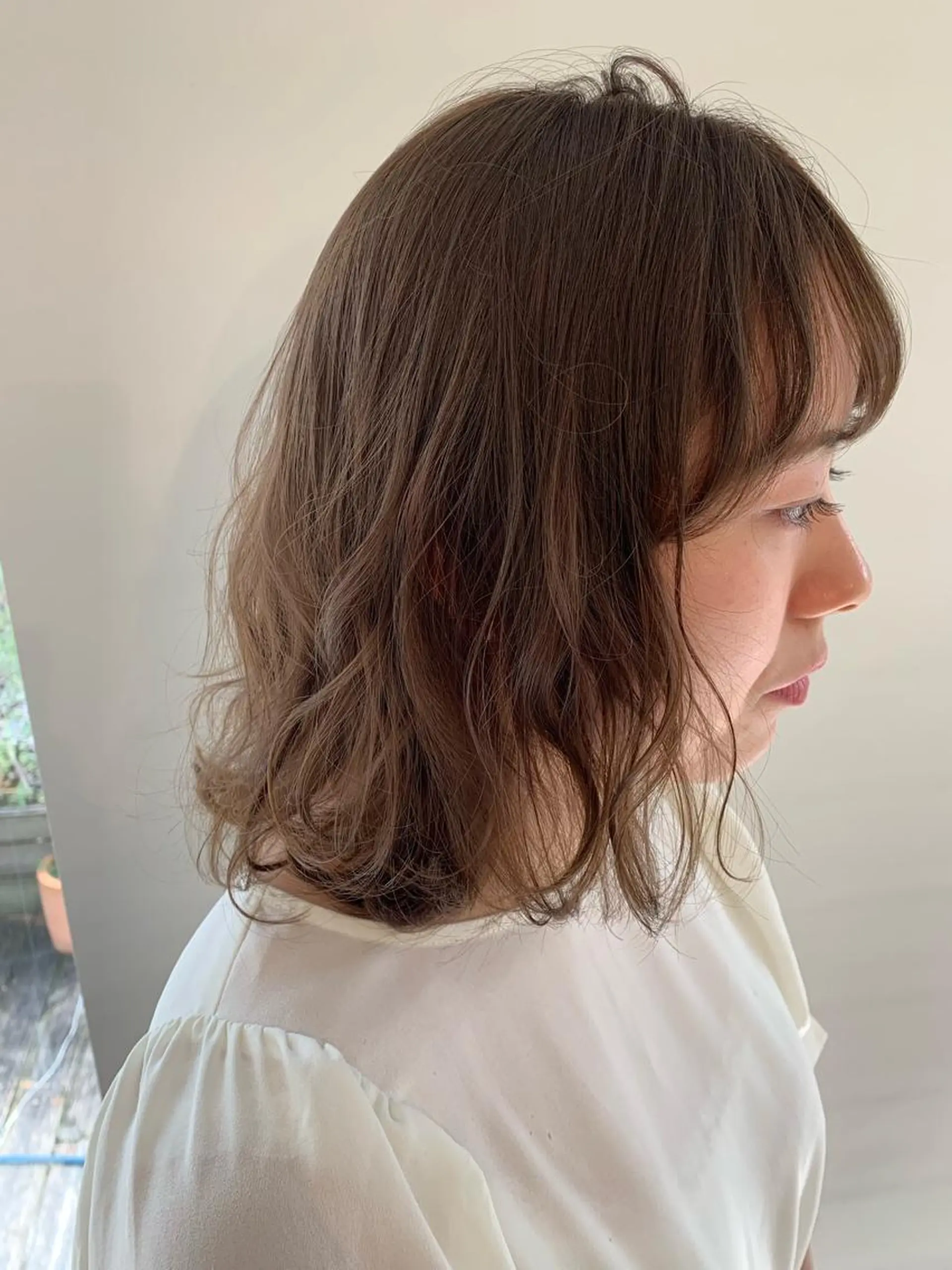 ミディアム カラー パーマ ヘアアレンジ 加藤 綾華のヘアスタイル