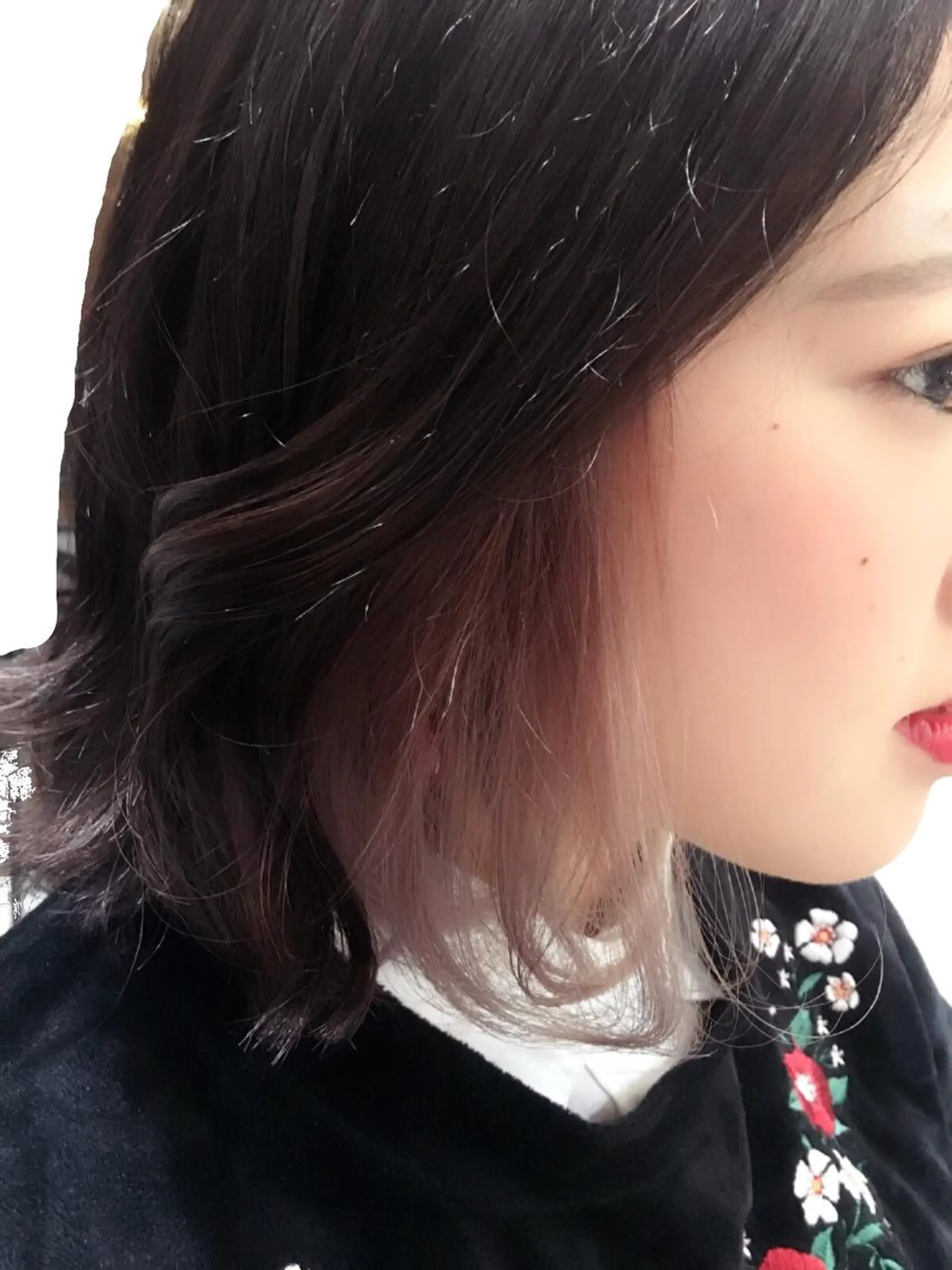 ミディアム カラー インナーカラー ピンクカラー 髪質改善/ 艶髪カラー/益田直幸のヘアスタイル