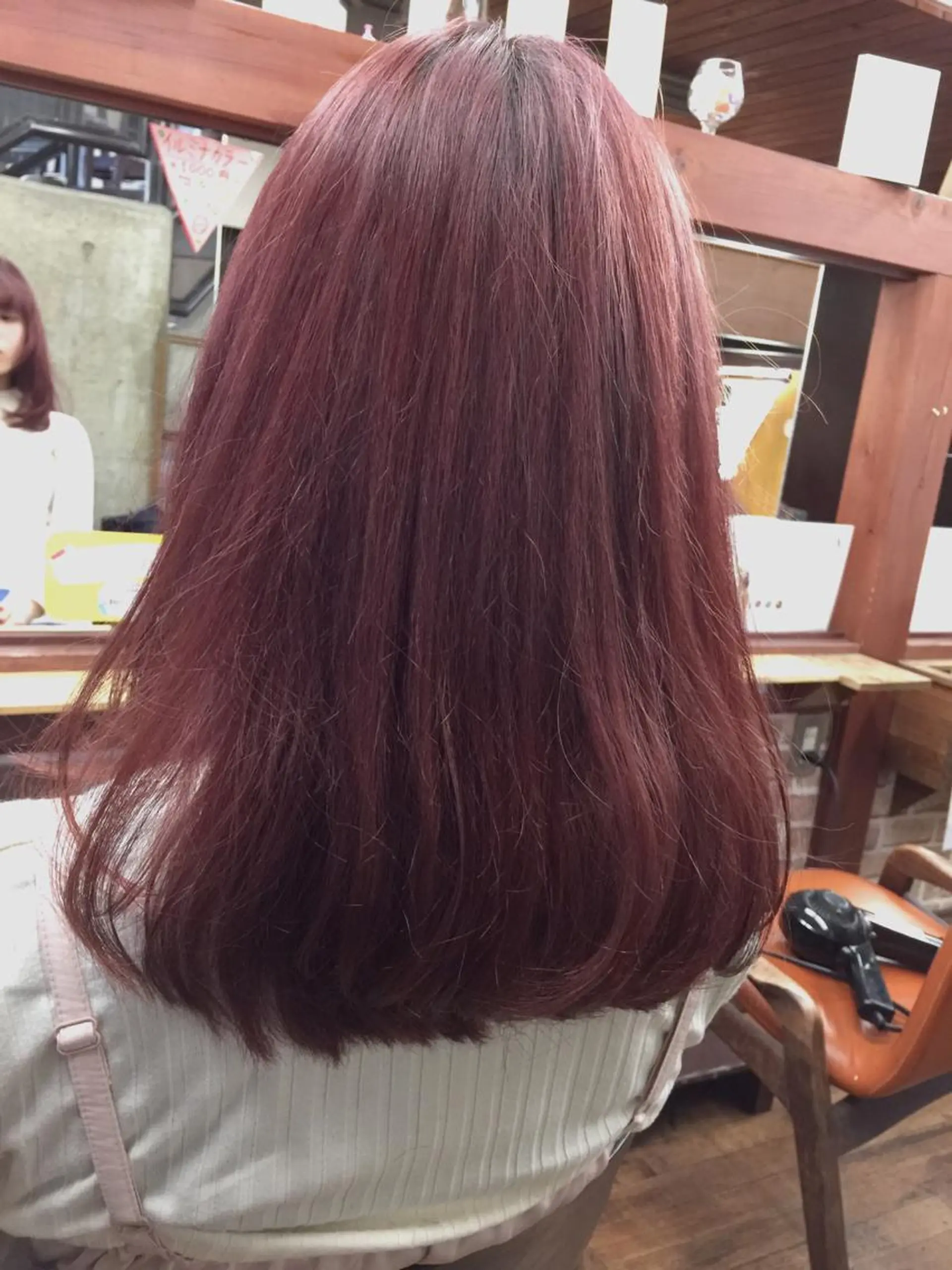 ミディアム カラー ブリーチ ピンクカラー 中村 海のヘアスタイル