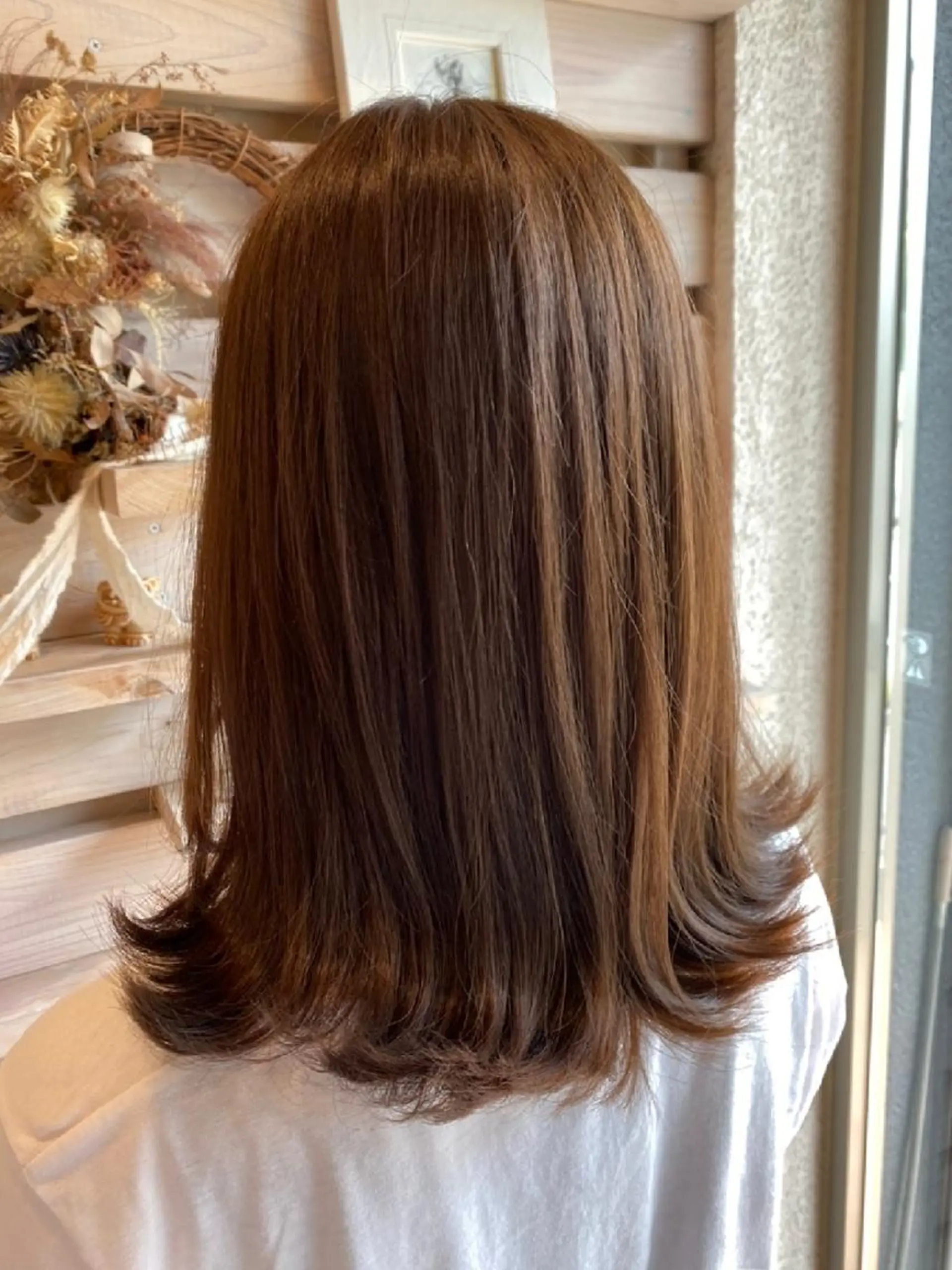 ミディアム カラー な ほのヘアスタイル