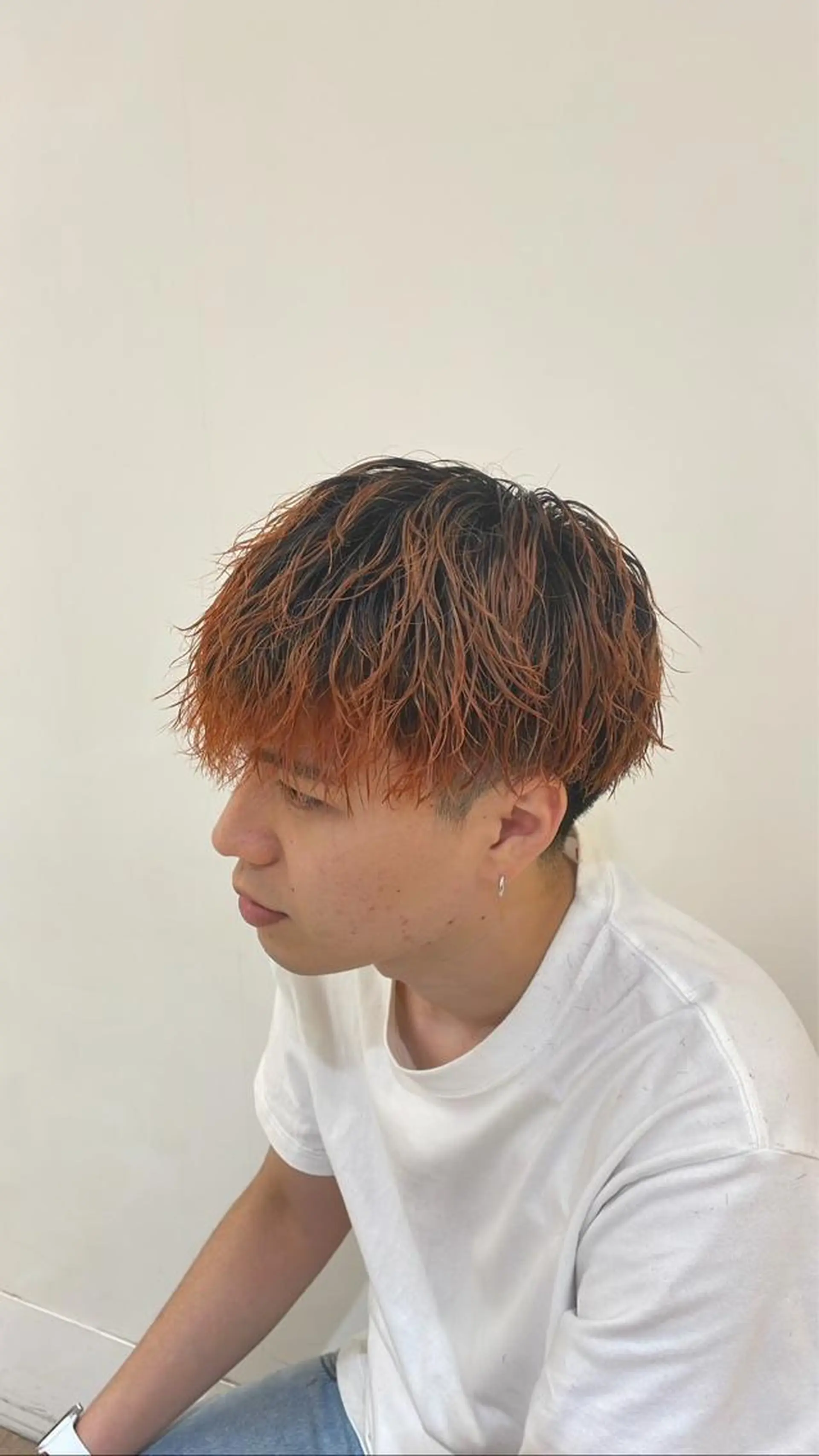 カラー メンズパーマ眉毛 特化アユム🔥のヘアスタイル