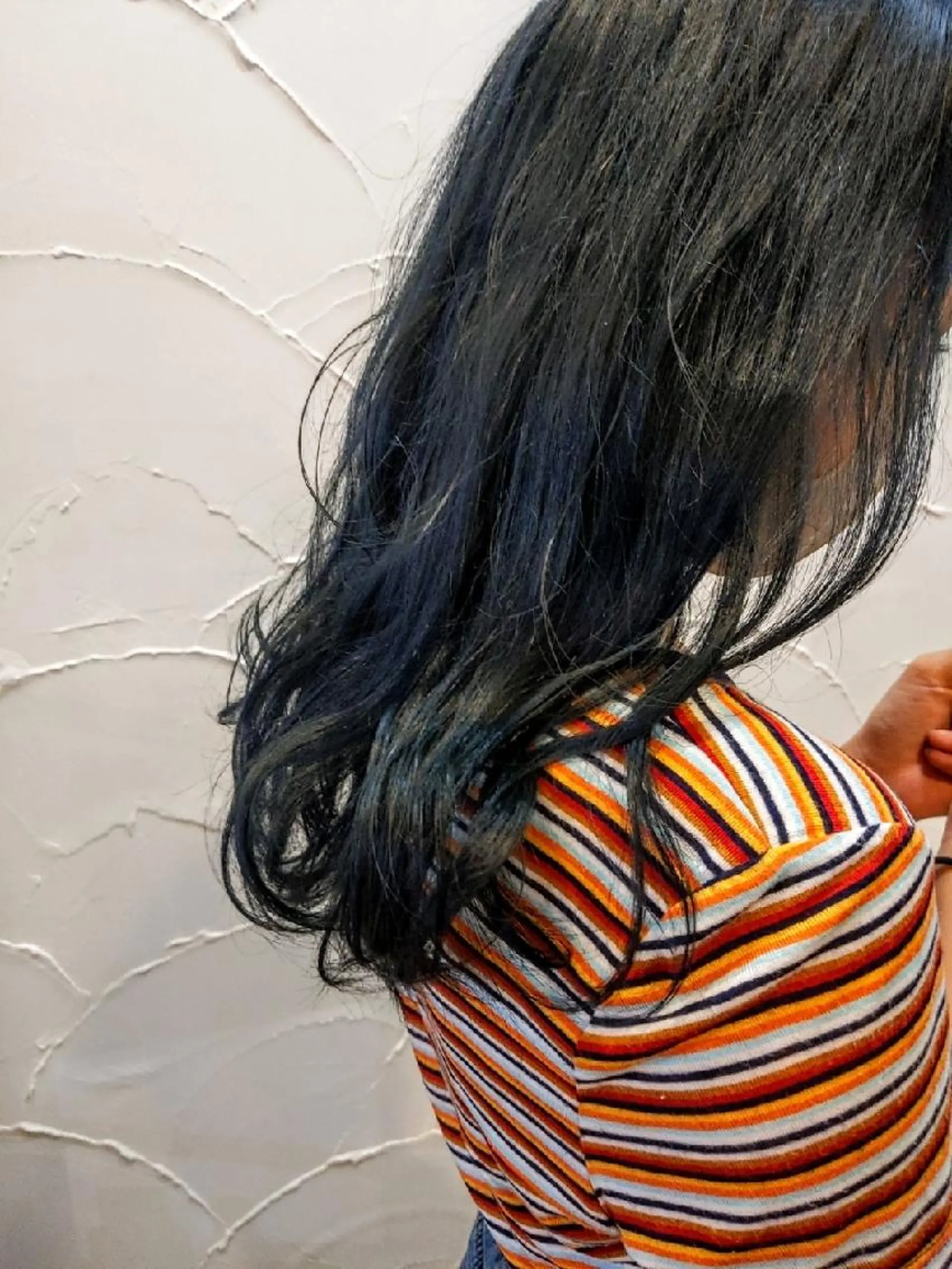 ロング カラー ブリーチ ブルーカラー 髪質改善＆白髪ぼかし カラー♡店長みやけ♡のヘアスタイル
