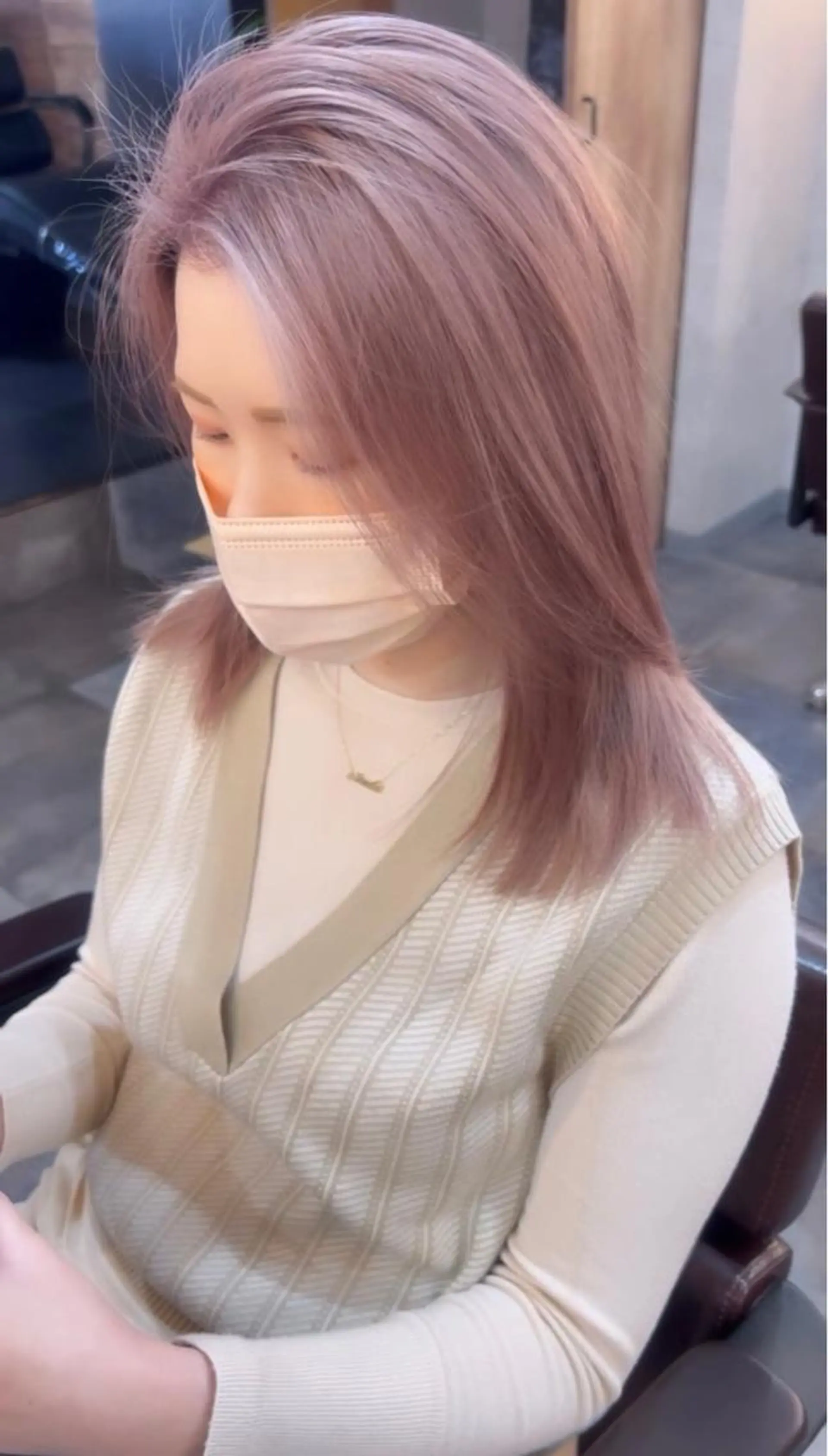 ミディアム カラー ヘアカラー 心斎橋なんば 大野竜輝のヘアスタイル