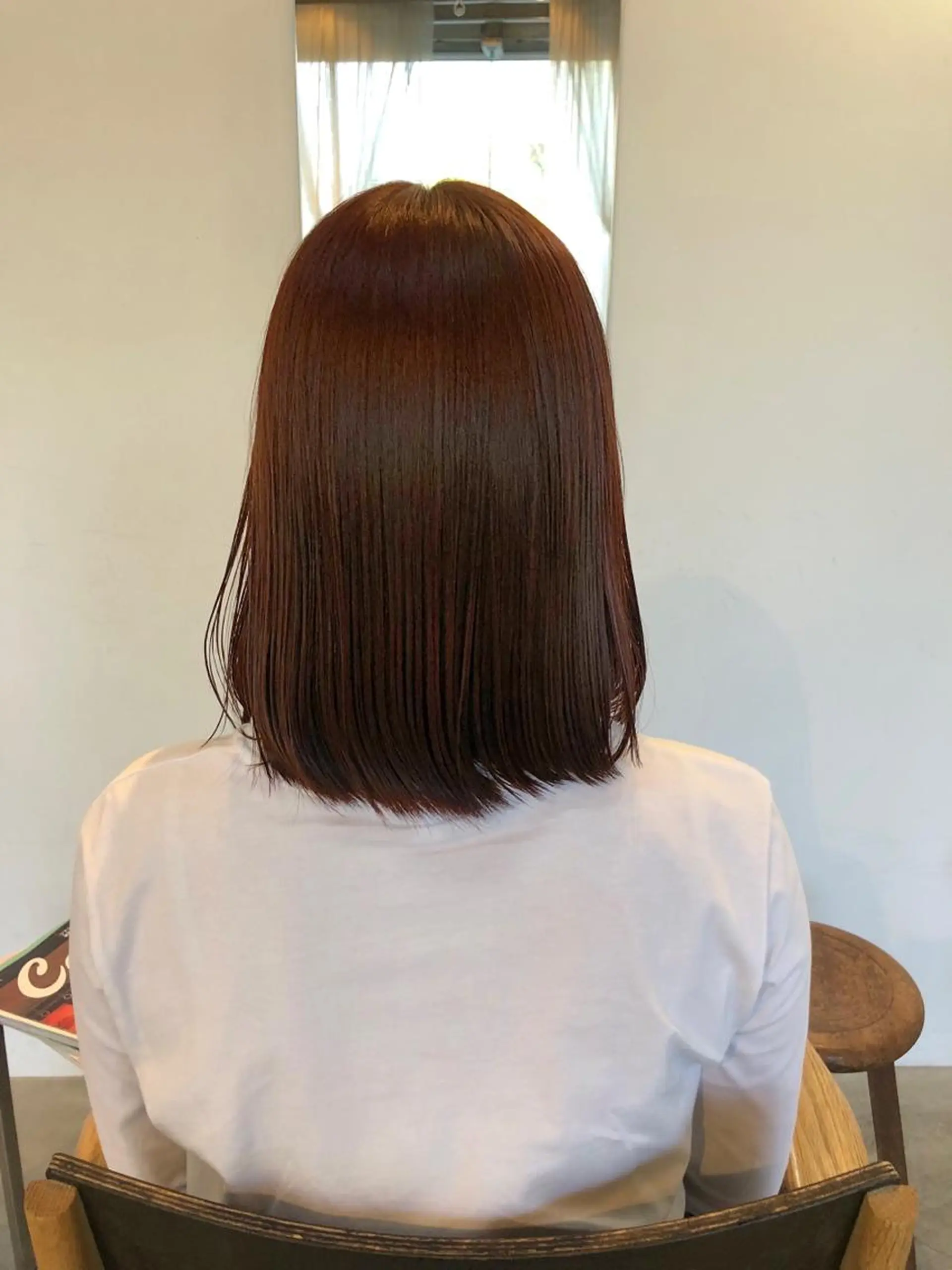 カラー オレンジ オレンジレッド レッドカラー 竹内 絢香のヘアスタイル