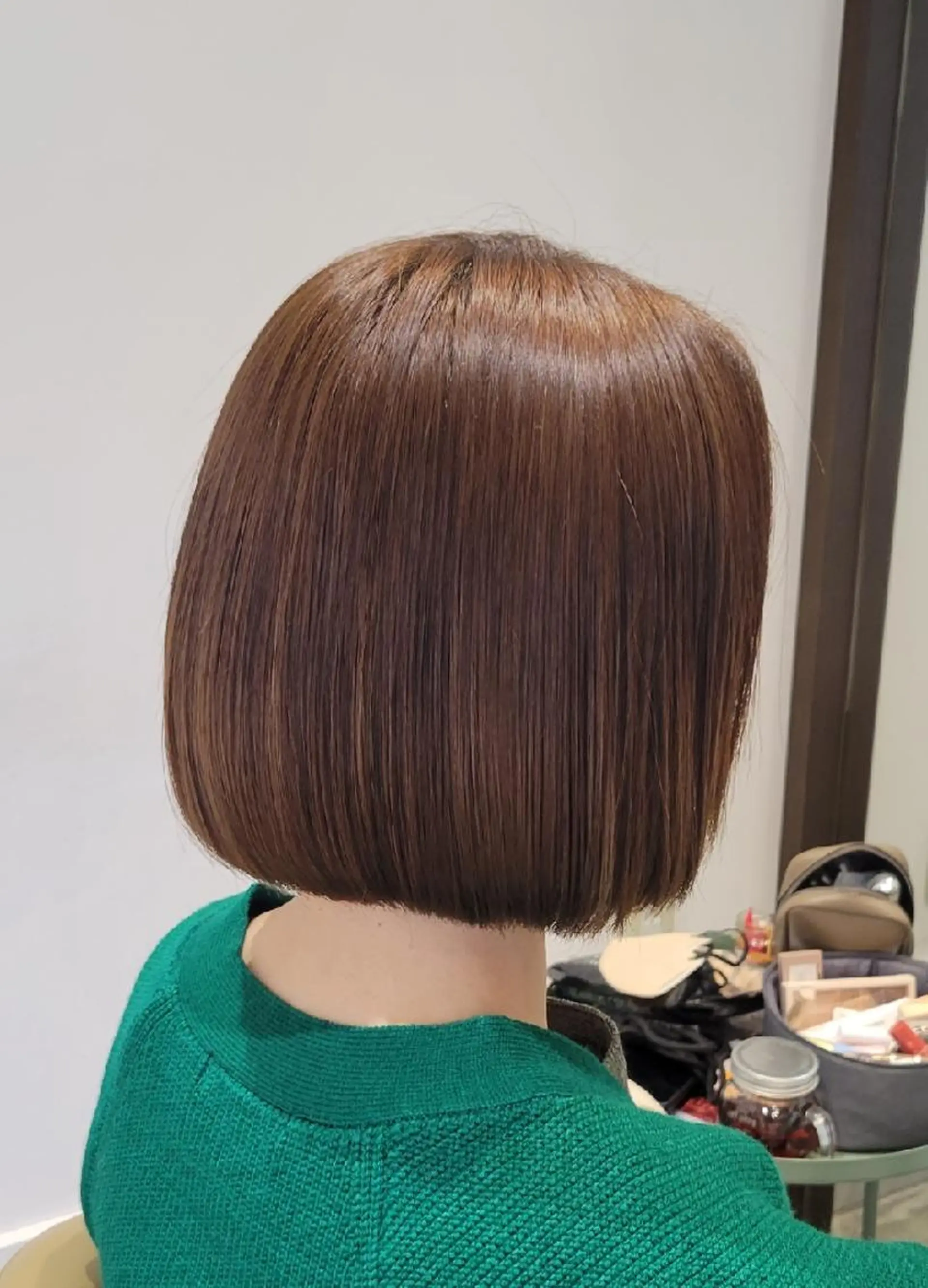 ショート ワンレンボブ ボブ カット ヘアカラー トリートメント 尾澤 尚希のヘアスタイル