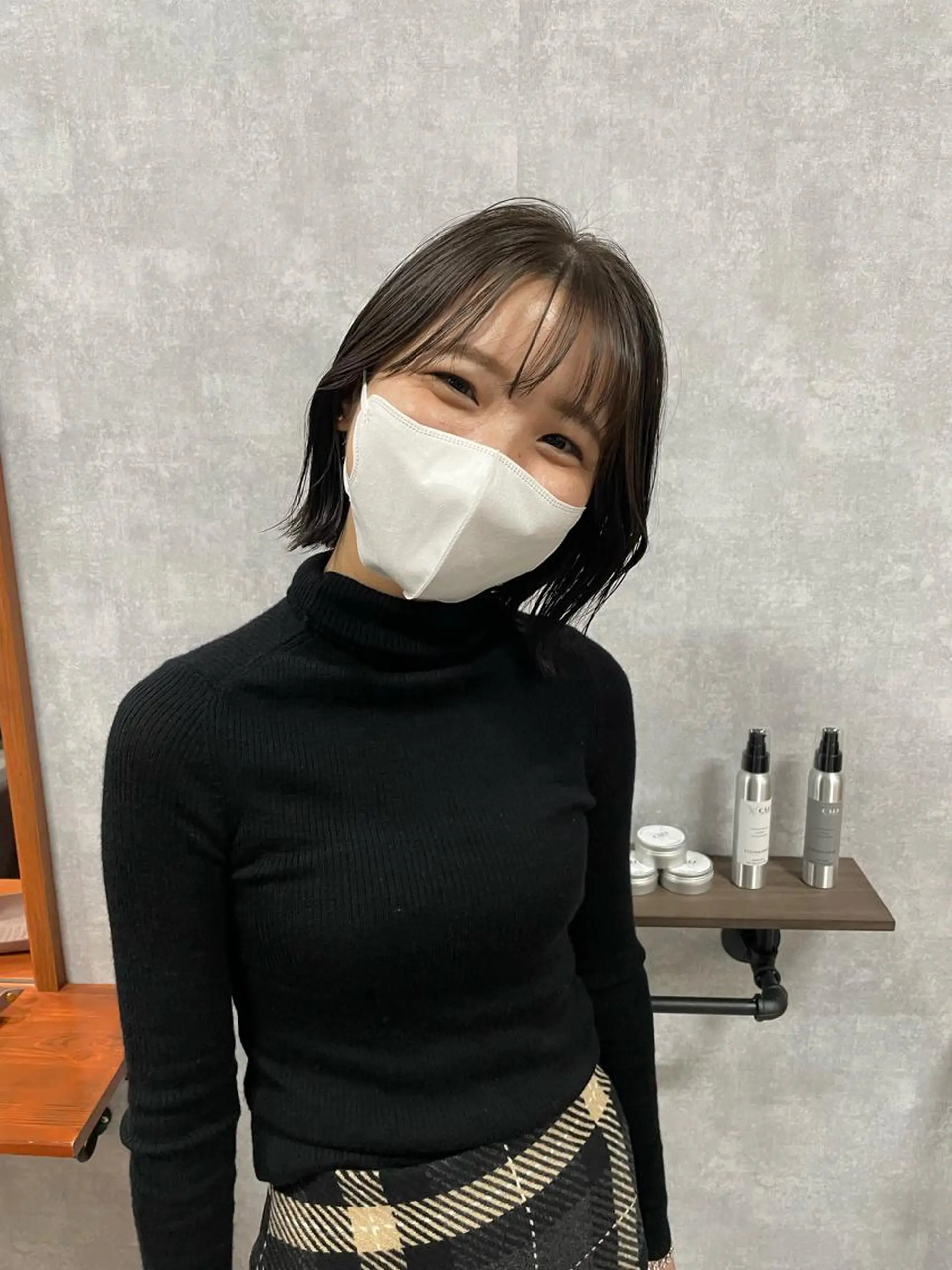 ショート 切りっぱなしボブ ショートボブ ハンサムショート 丸みショート アッシュ モテ髪/ボブ/ショー ト/アダチフウトのヘアスタイル