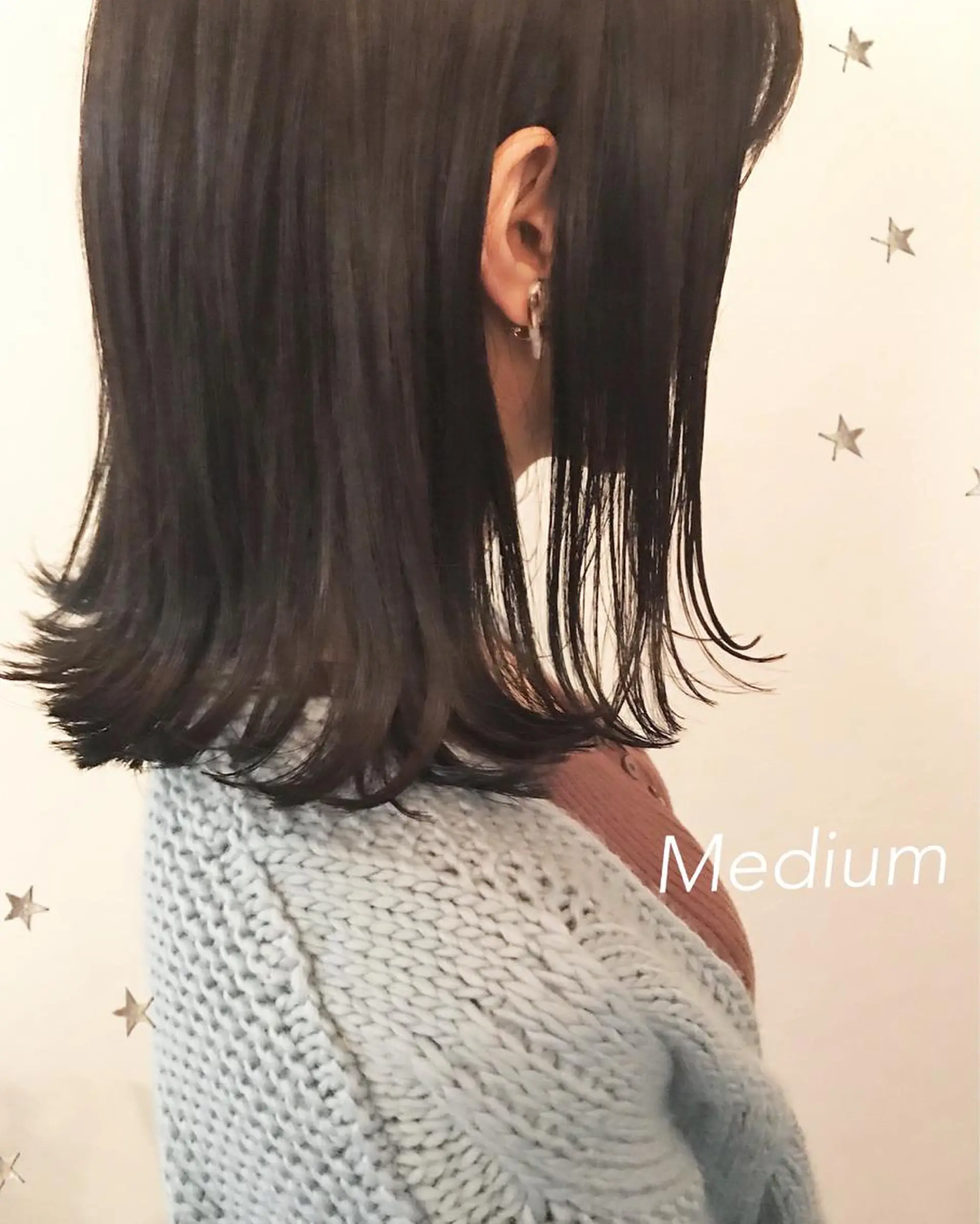 ミディアム カラー 市川 千夏のヘアスタイル