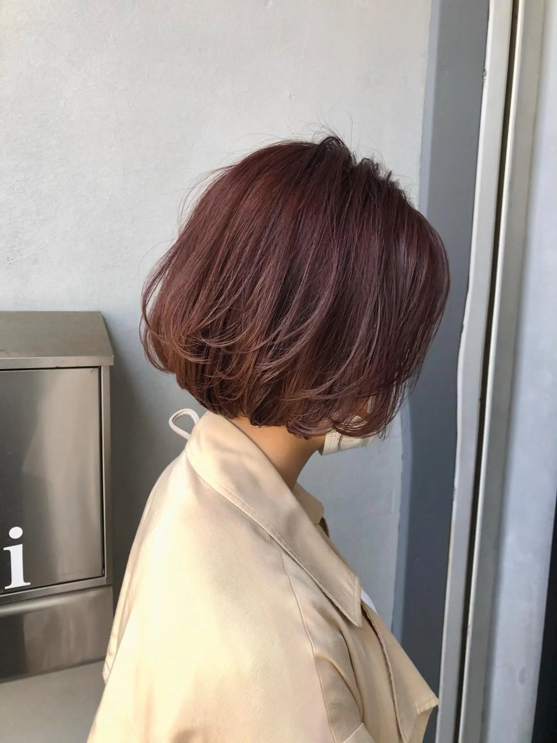 ショート カラー ショートボブ ラベンダーカラー ピンクカラー ピンクラベンダー ボブ wカラー 指名No1かけるのヘアスタイル