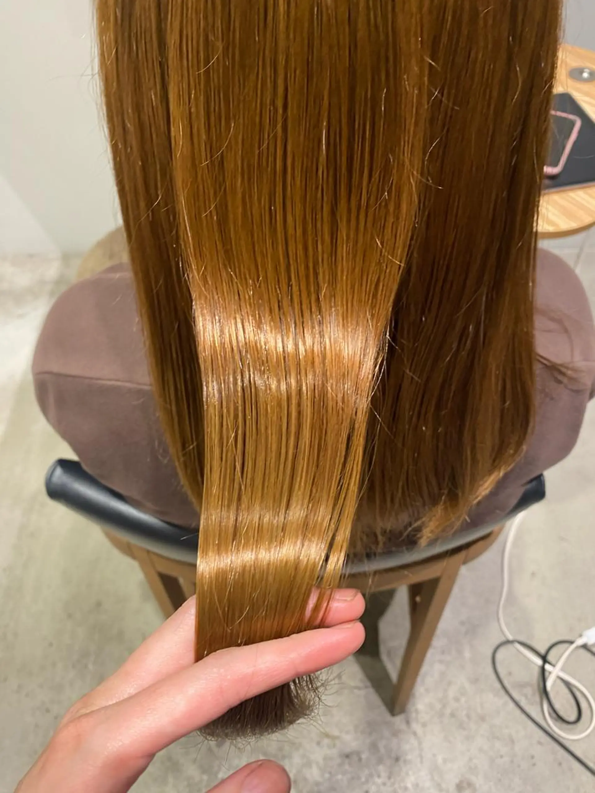 ロング カラー ブリーチ ブリーチなしカラー 加藤 優紗のヘアスタイル