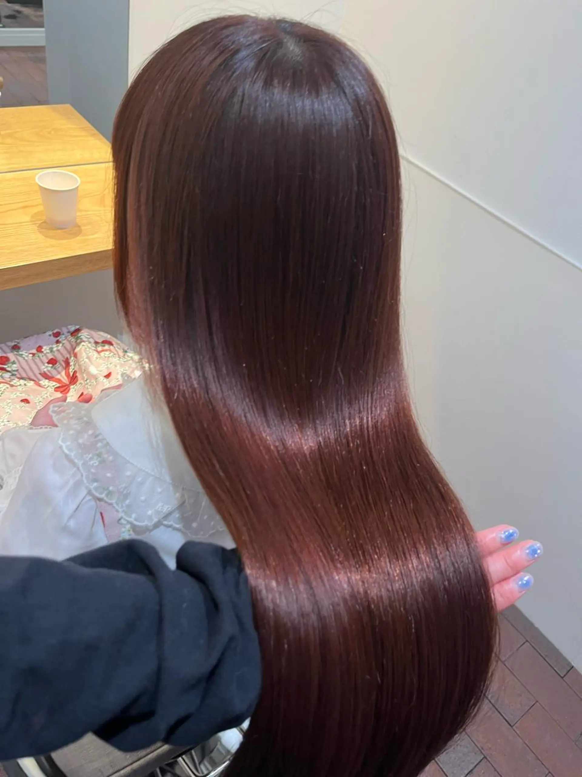 ロング カラー ブリーチ ブリーチなしカラー ピンクカラー カット ヘアカラー トリートメント マンツーマン 縮毛矯正/マユコのヘアスタイル