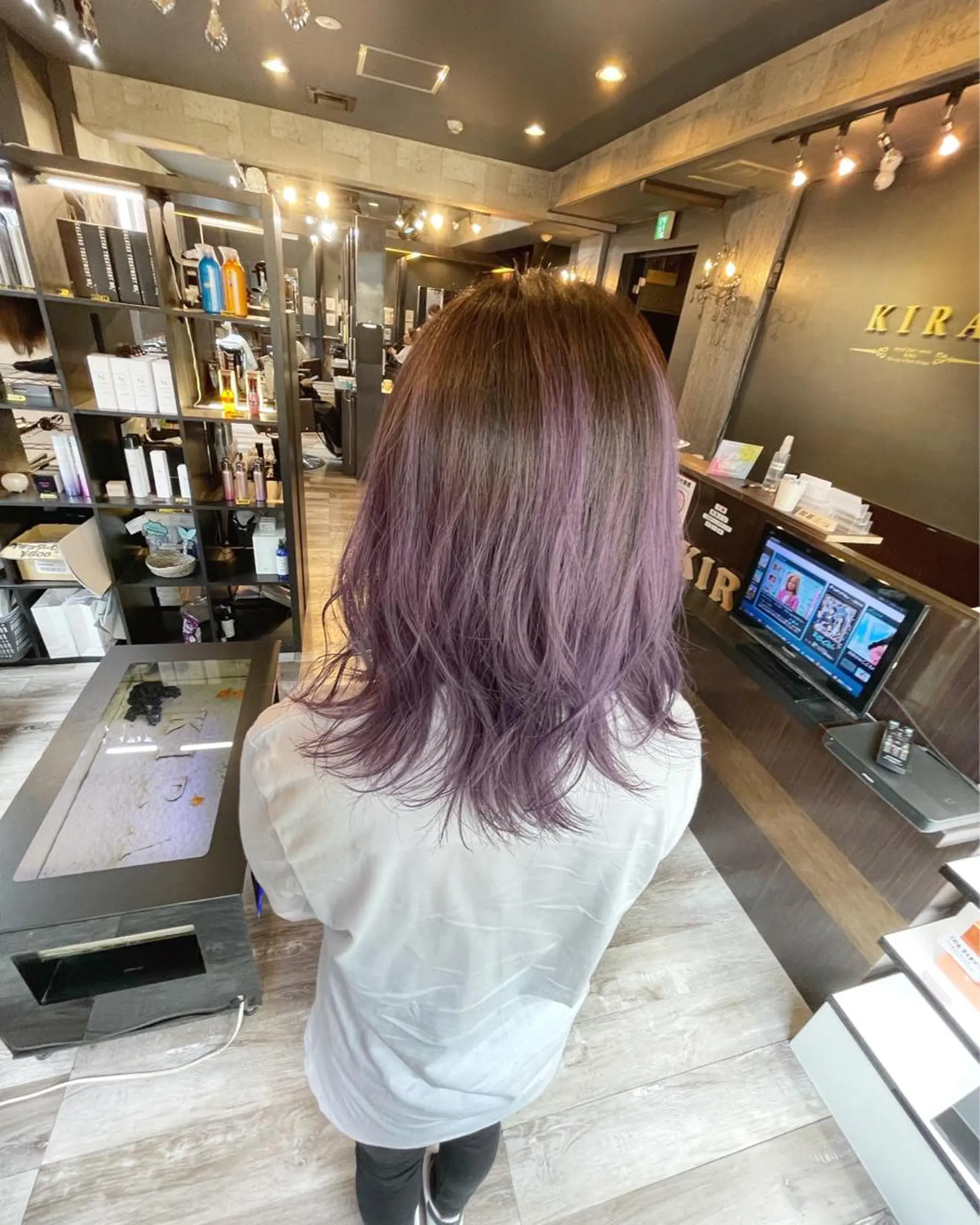 ミディアム シールエクステ ボブ エクステ 外国人風カラー ハイライト KIRA スズキ タクヤ／店長のヘアスタイル