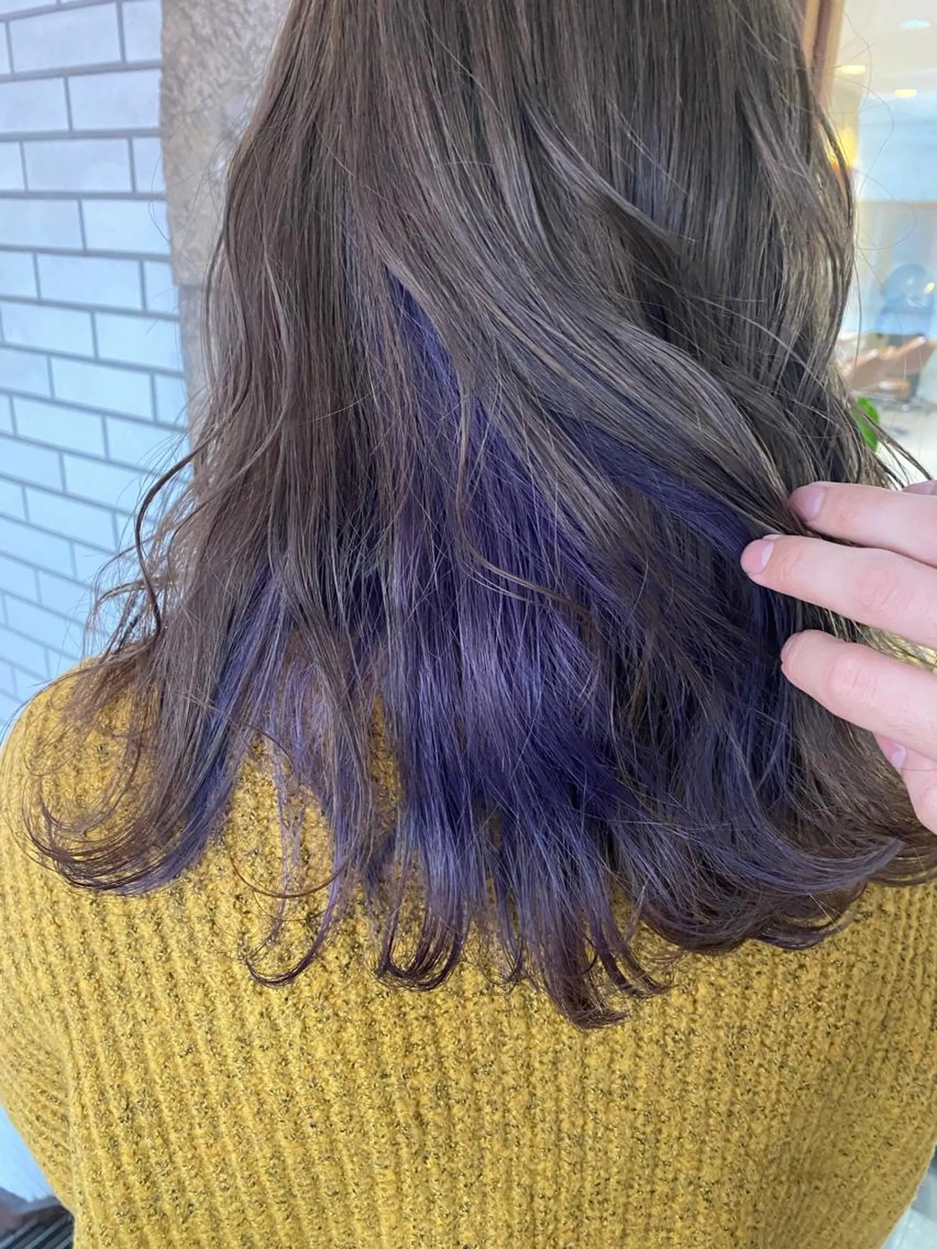 セミロング カラー パープルカラー ヘアカラー トリートメント 萩原 凌✄﻿のヘアスタイル