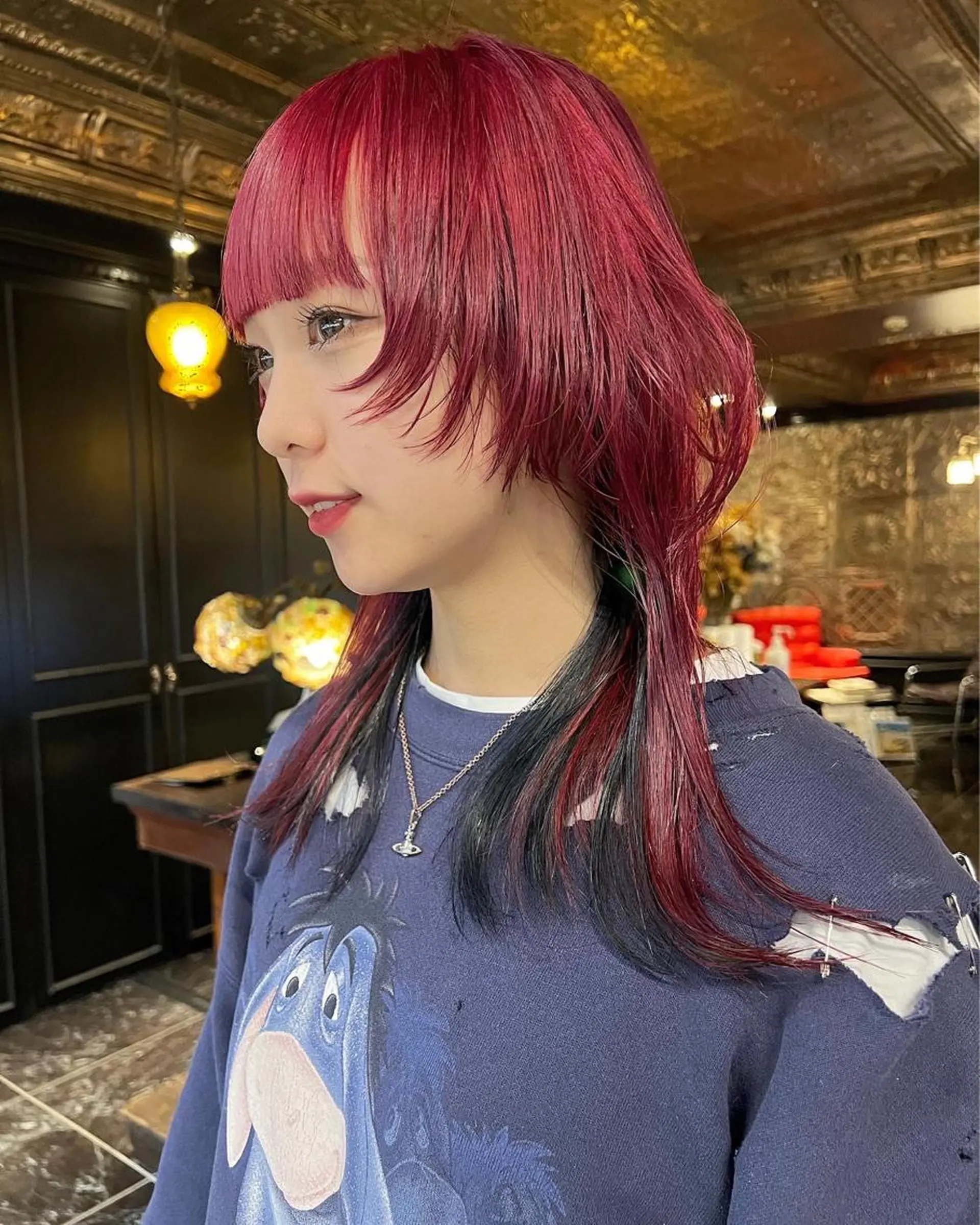 ミディアム カラー カット ヘアカラー haco＋所属・圧倒的デザイン力 店長🎨RENAのヘアスタイル