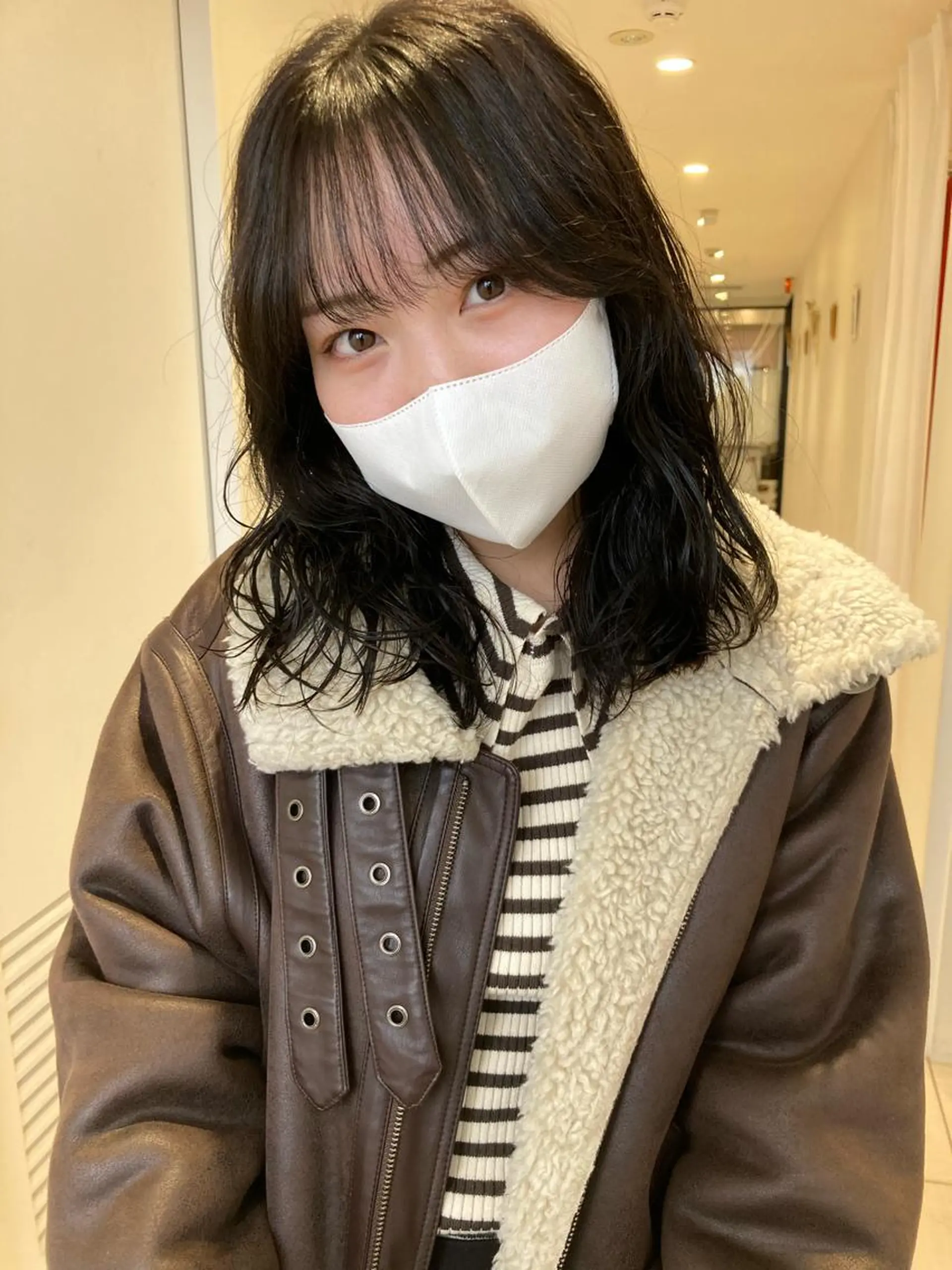 セミロング パーマ カット パーマ トリートメント nono/パーマ /顔まわりカット🐈のヘアスタイル